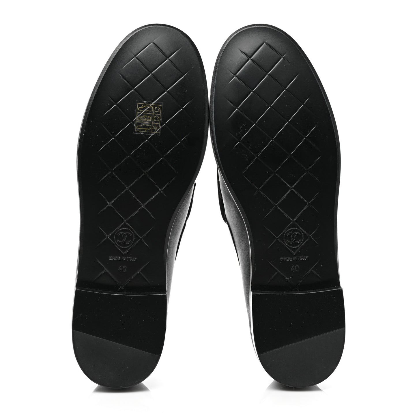 Lambskin Quilted CC Turnlock Loafers 40 Black