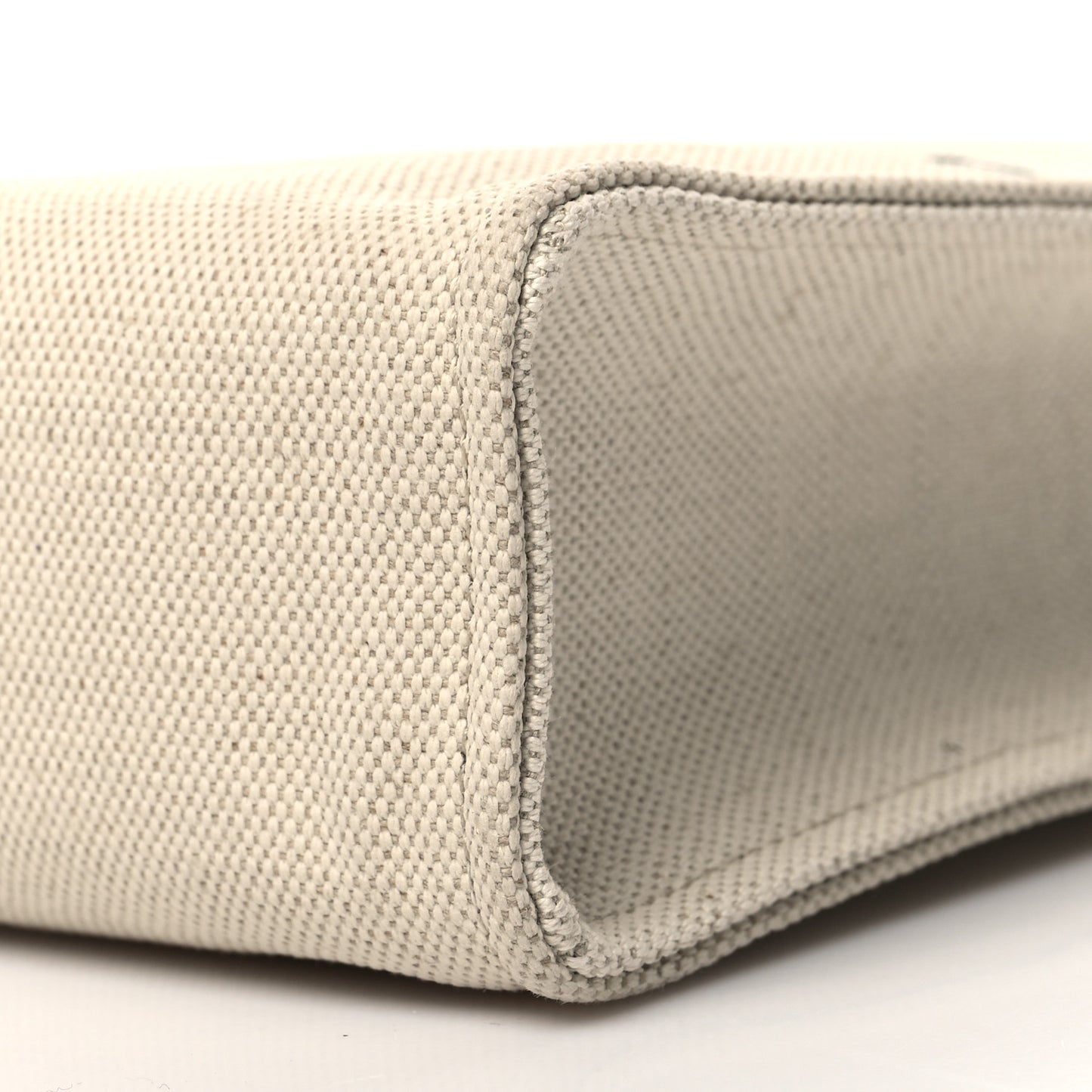Canvas Mini Bond Shopper Tote Beige Black