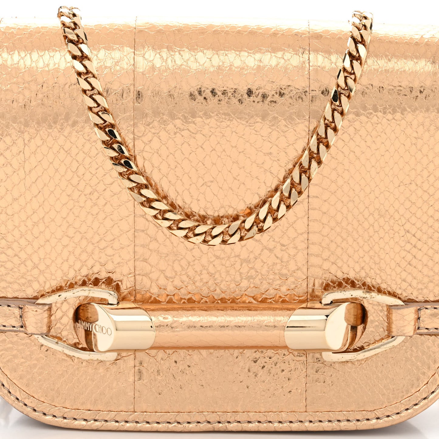 Metallic Elaphe Zadie Crossbody Bag Gold