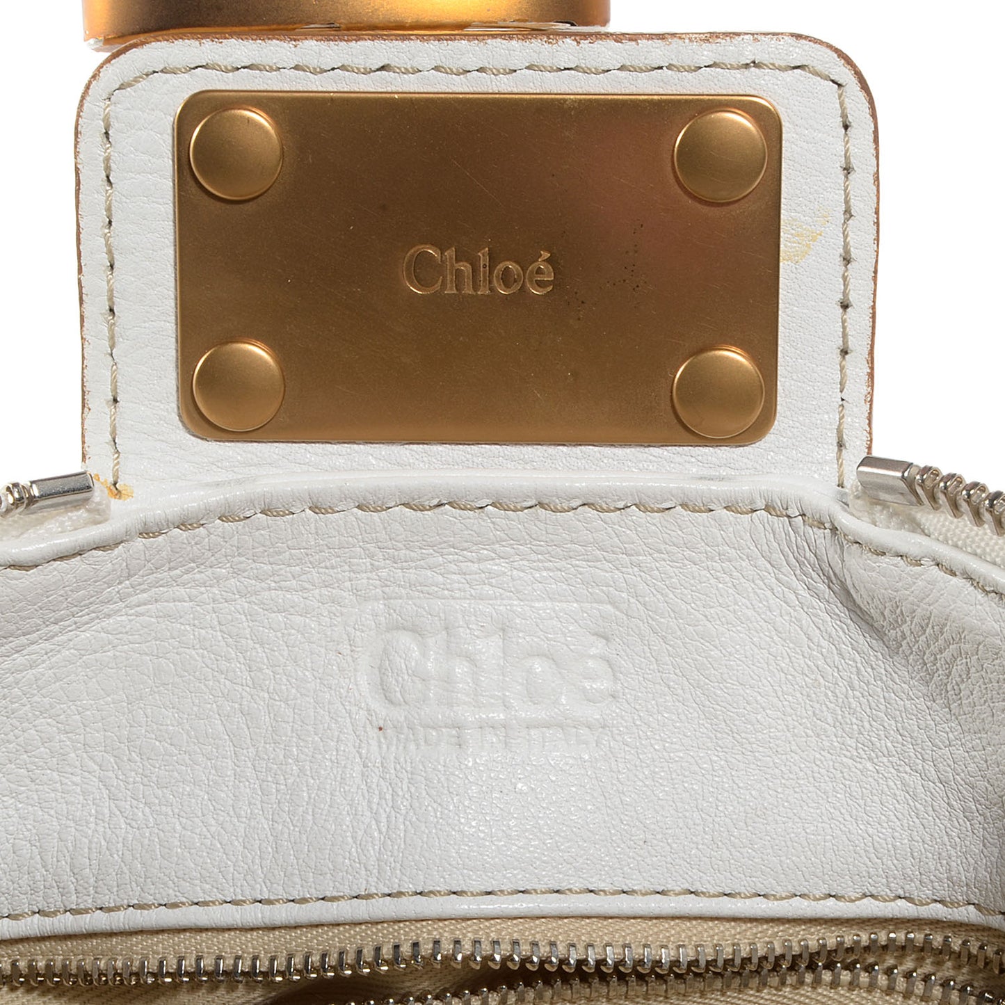 Leather Medium Paddington White