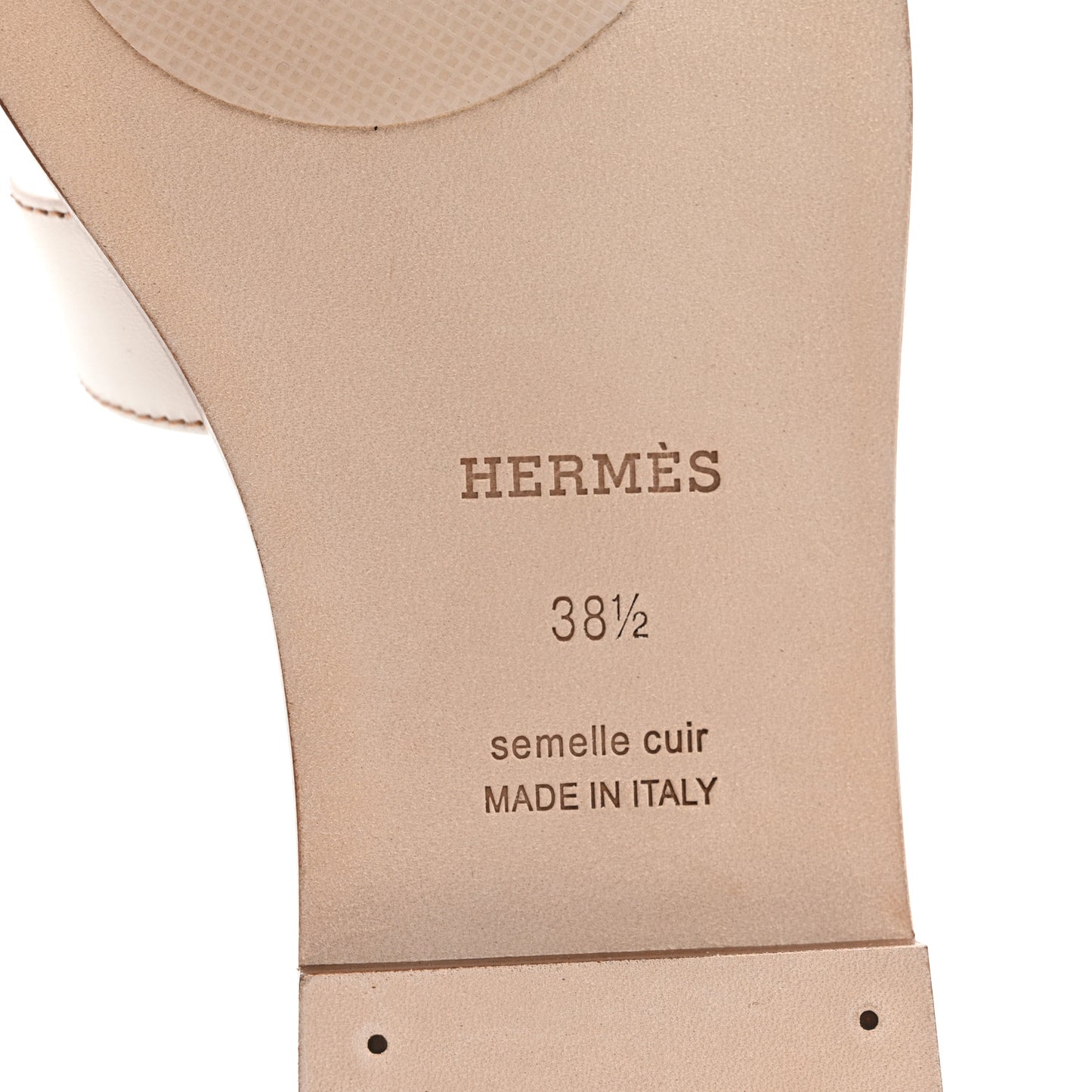 Box Calfskin Oran Sandals 38.5 White