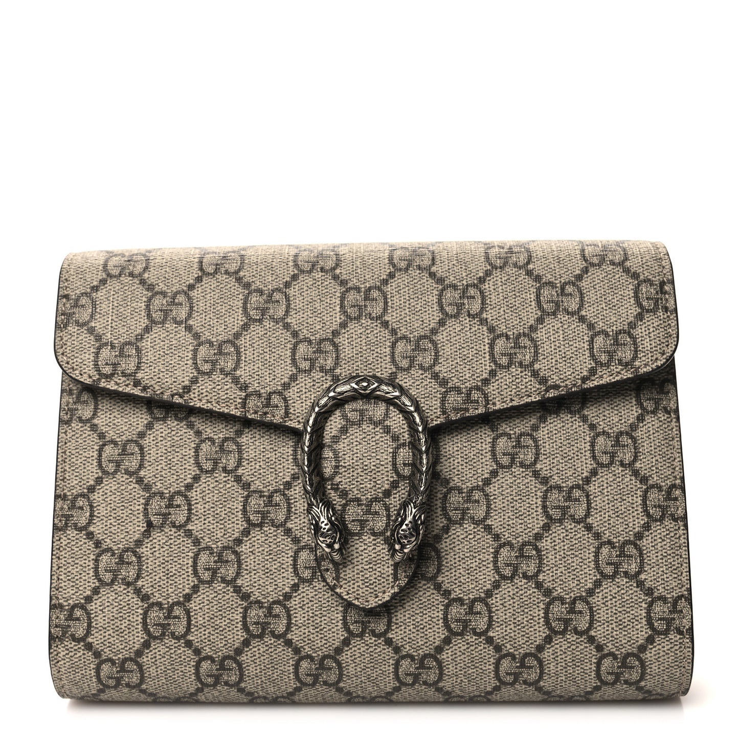 GG Supreme Monogram Dionysus Clutch Taupe