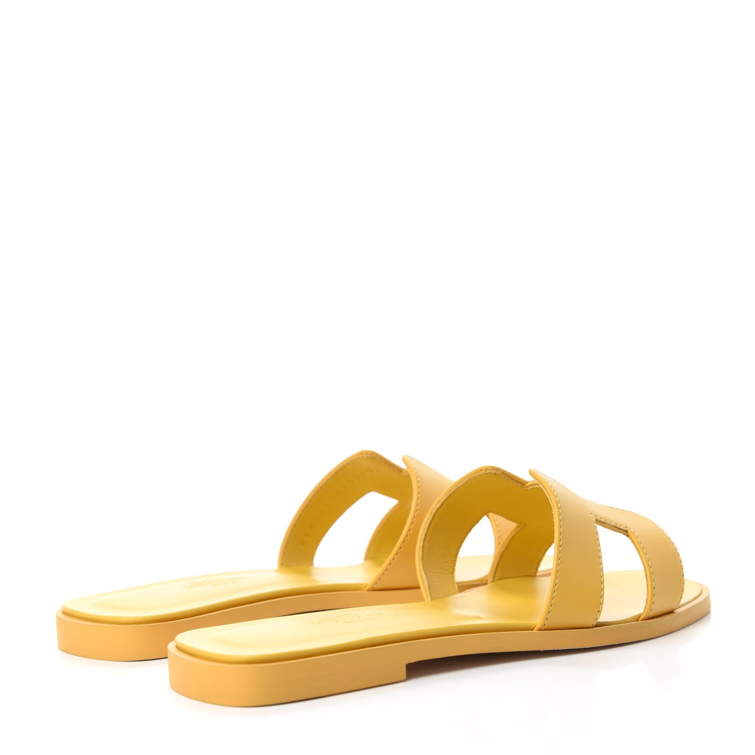 Hermes Calfskin Oran Sandals 36 Ocre Jaune 4 of 9