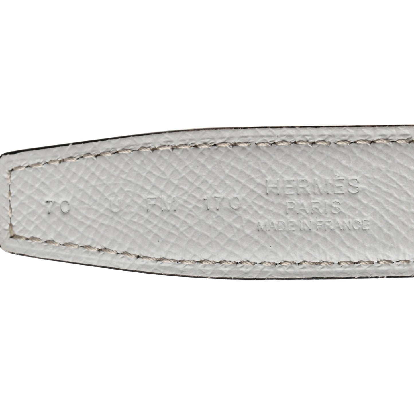 Epsom Swift 24mm Mini Constance H Belt 70 28 White Etoupe