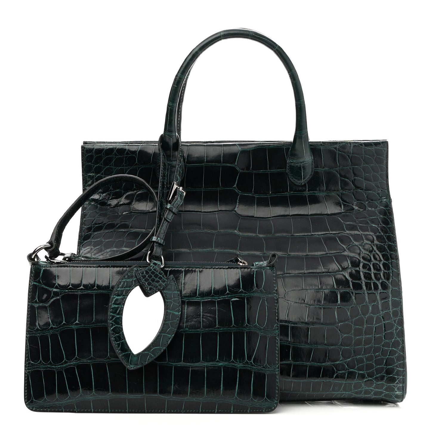 Crocodile Structure Tote Bag Emerald City