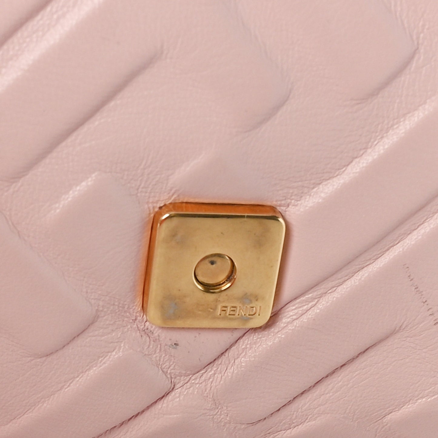 Nappa FF 1974 Embossed Baguette Rosa Quarzo