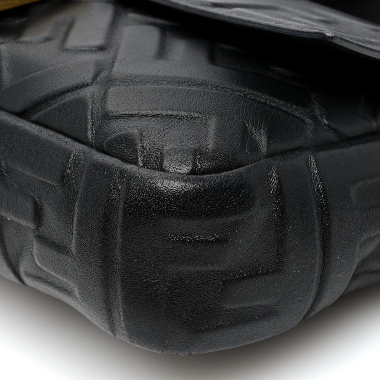 Nappa FF 1974 Embossed Baguette Black