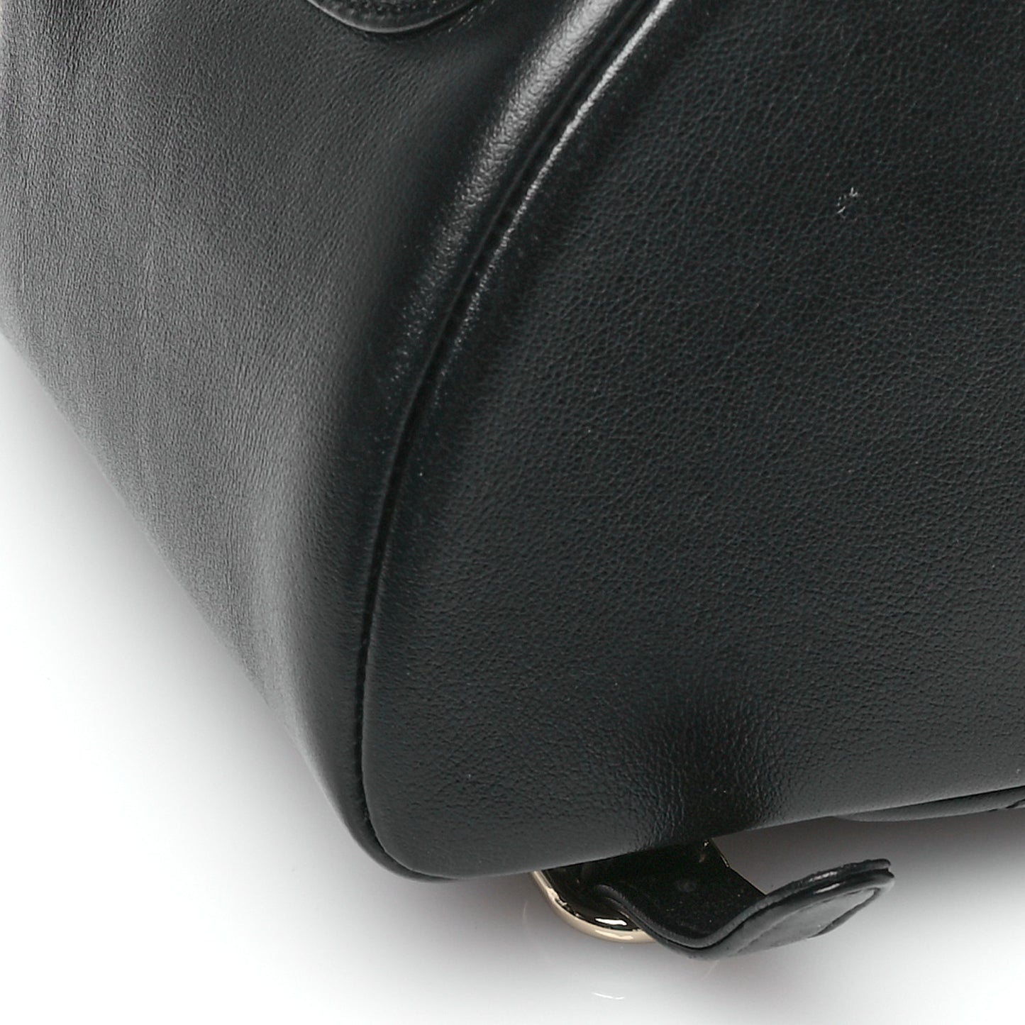 Calfskin Quilted Large Duma Pockets Drawstring Backpack Black