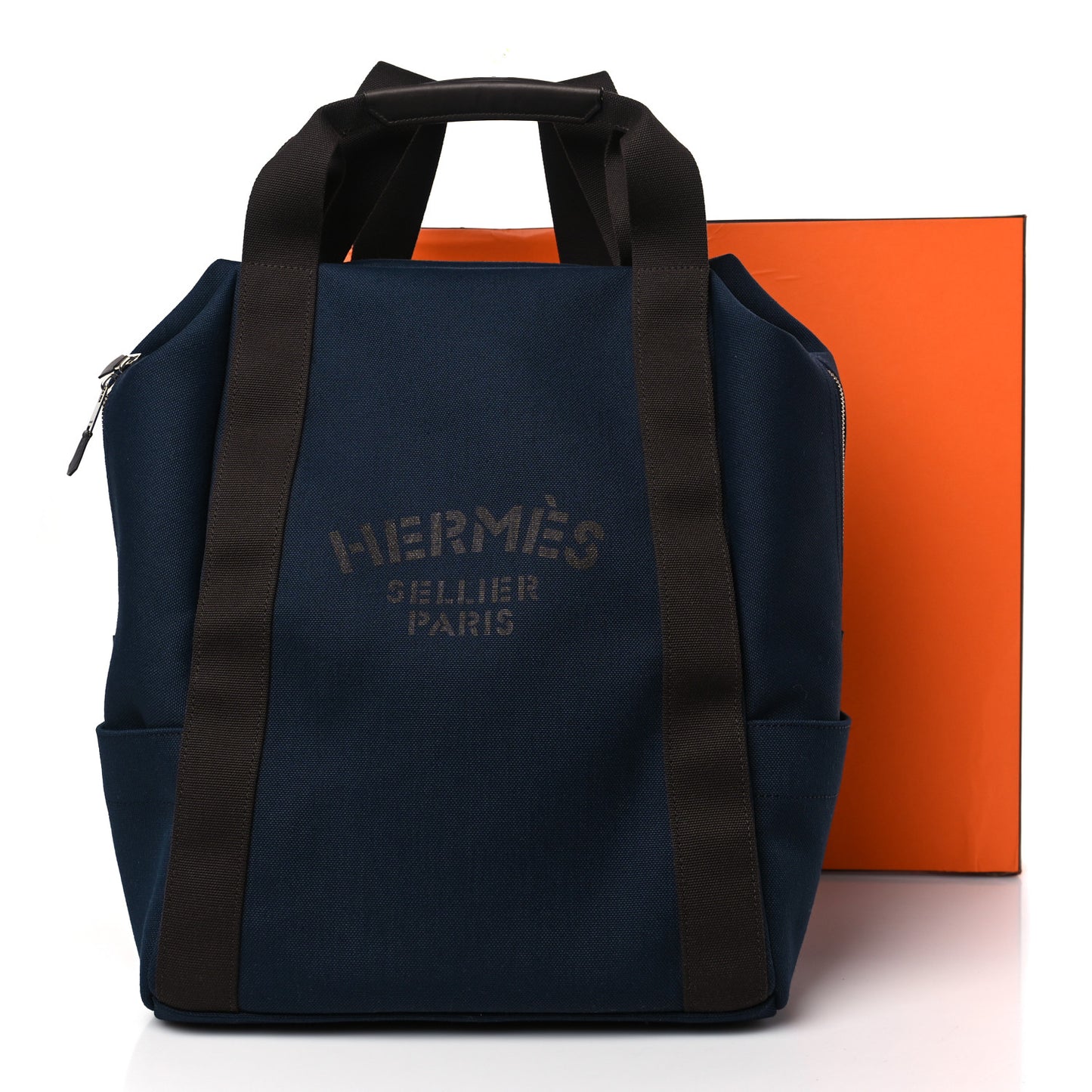 Toile Groom School Backpack Bleu Navy Feu