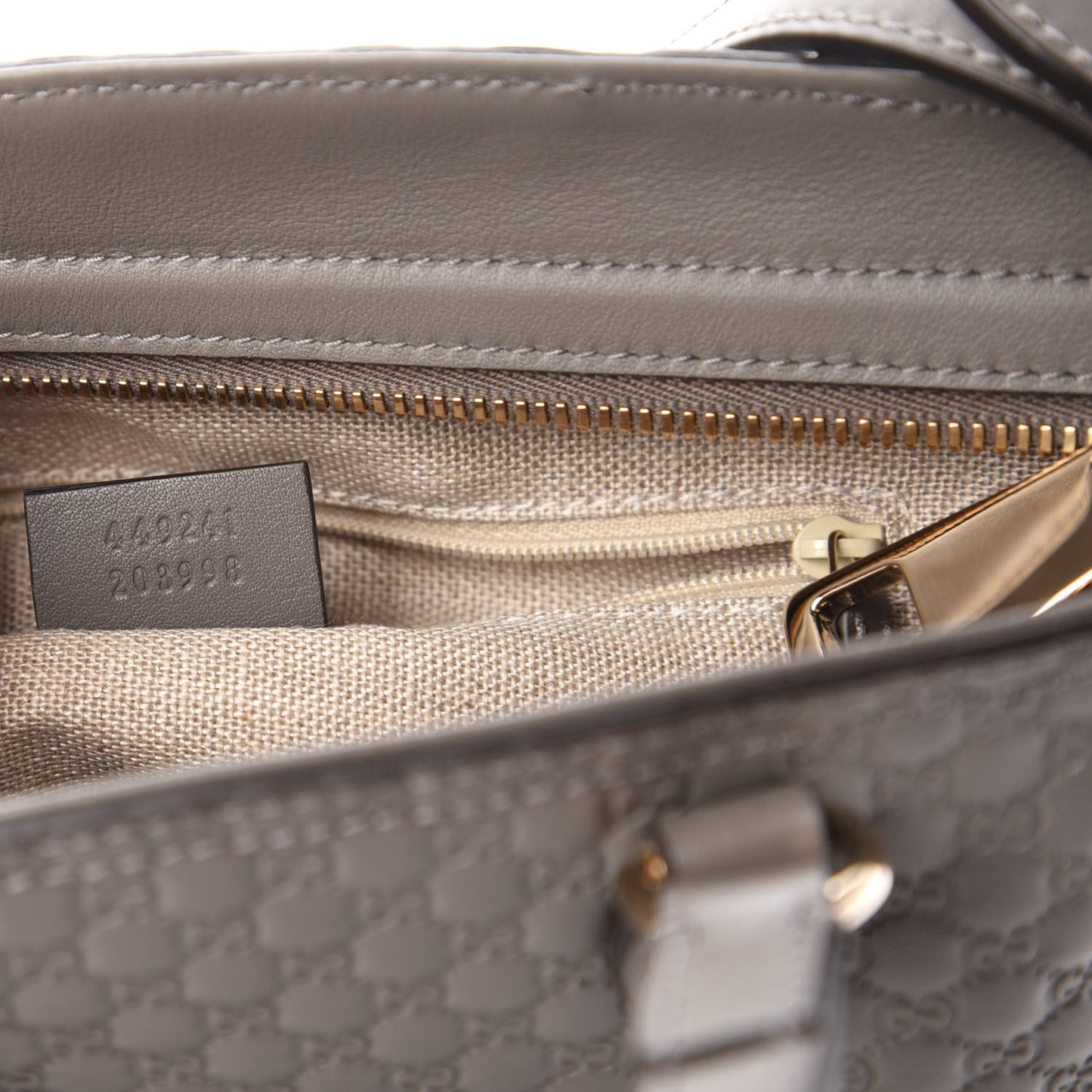 Microguccissima Small Bree Tote Graphite