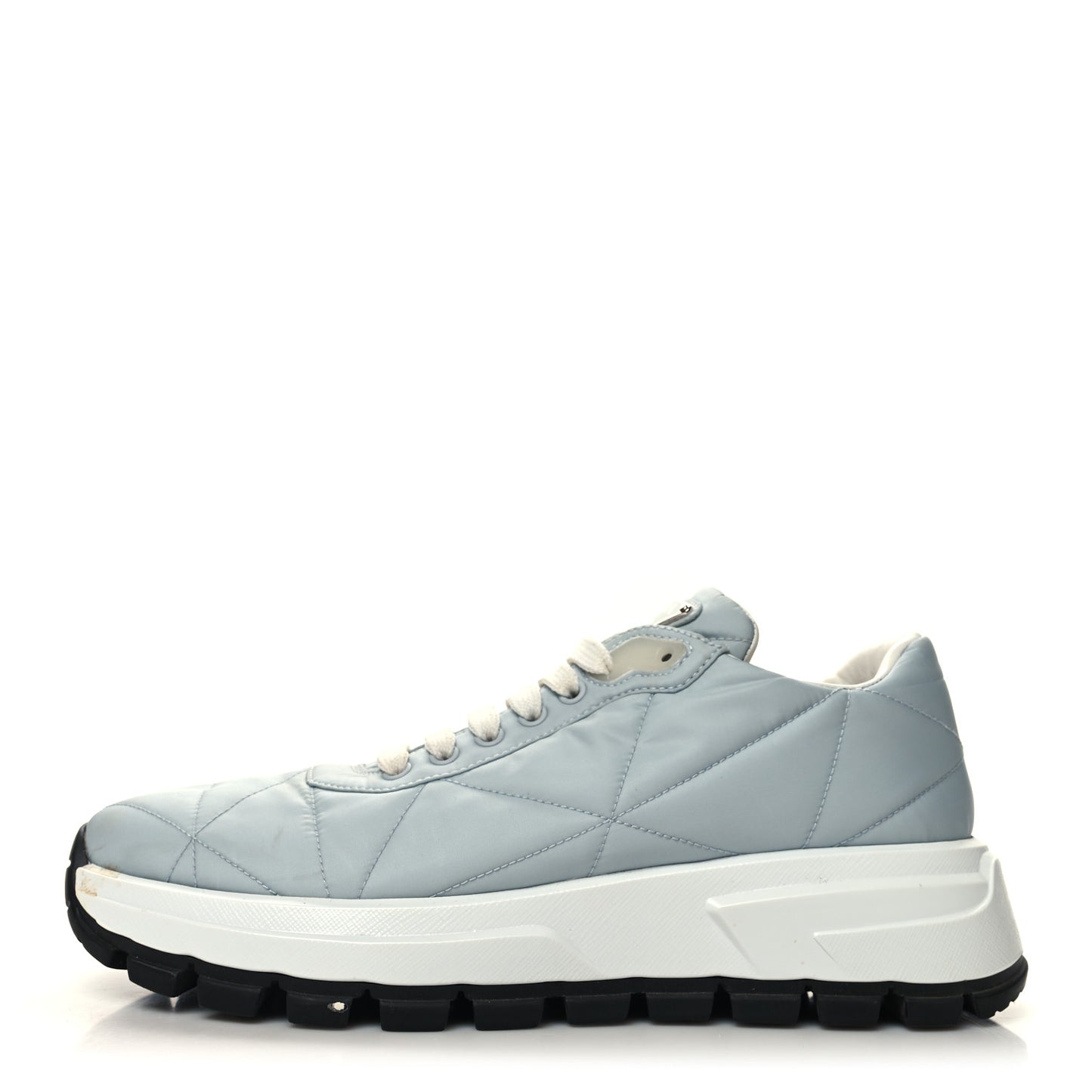 Re-Nylon Piuma Metal Triangle Logo Quilted 45mm Sneakers 39.5 Fiordaliso