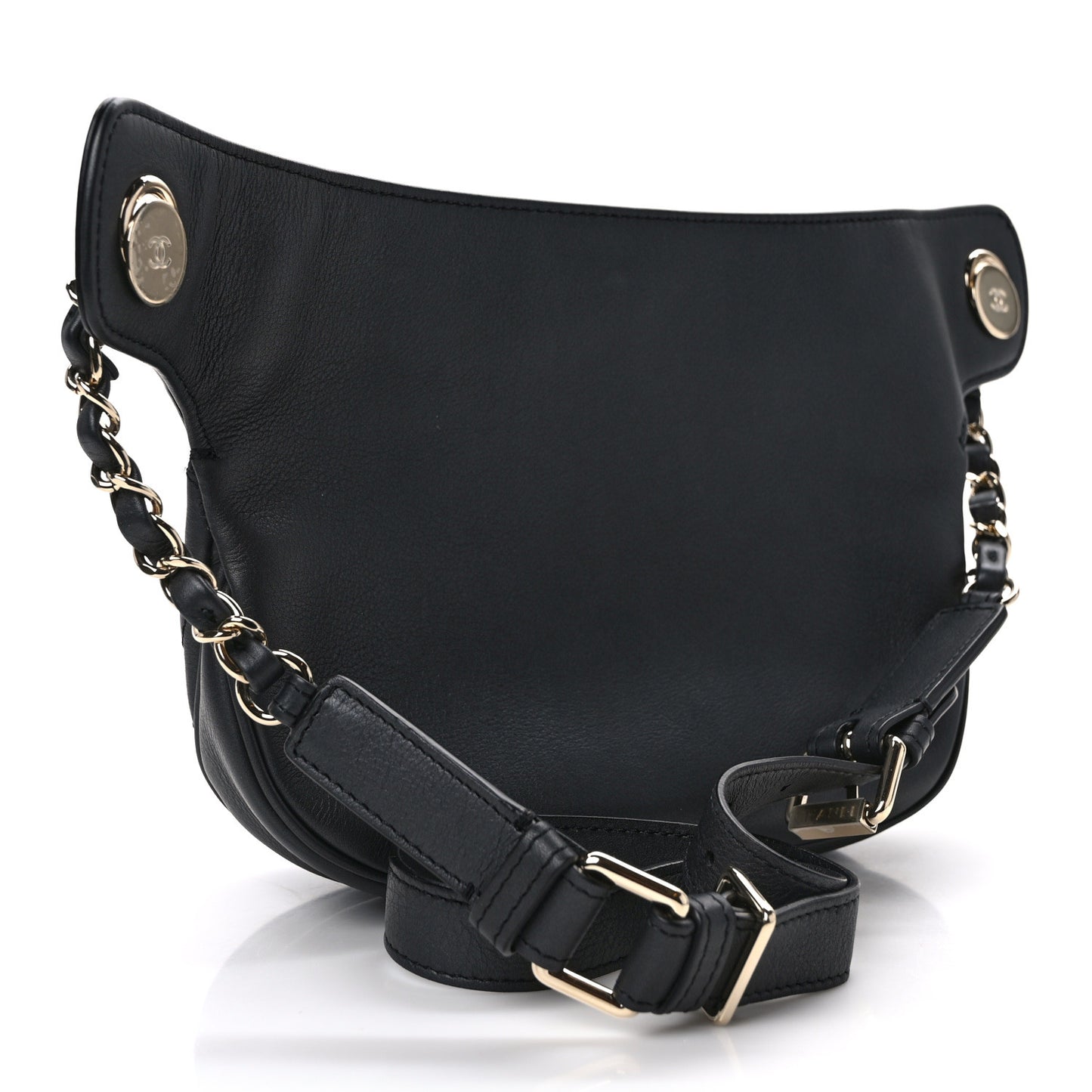 Calfskin Quilted Waist Bag Black