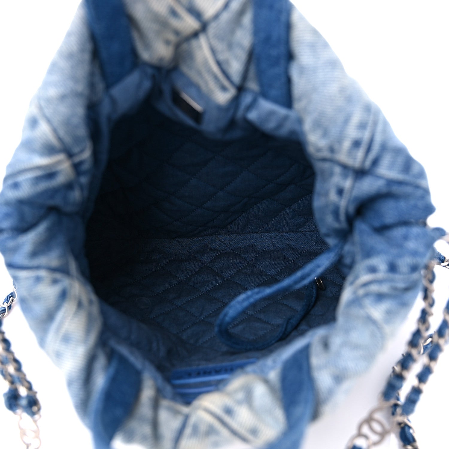 Chanel Denim Quilted Chanel 22 Backpack Blue 5 of 9