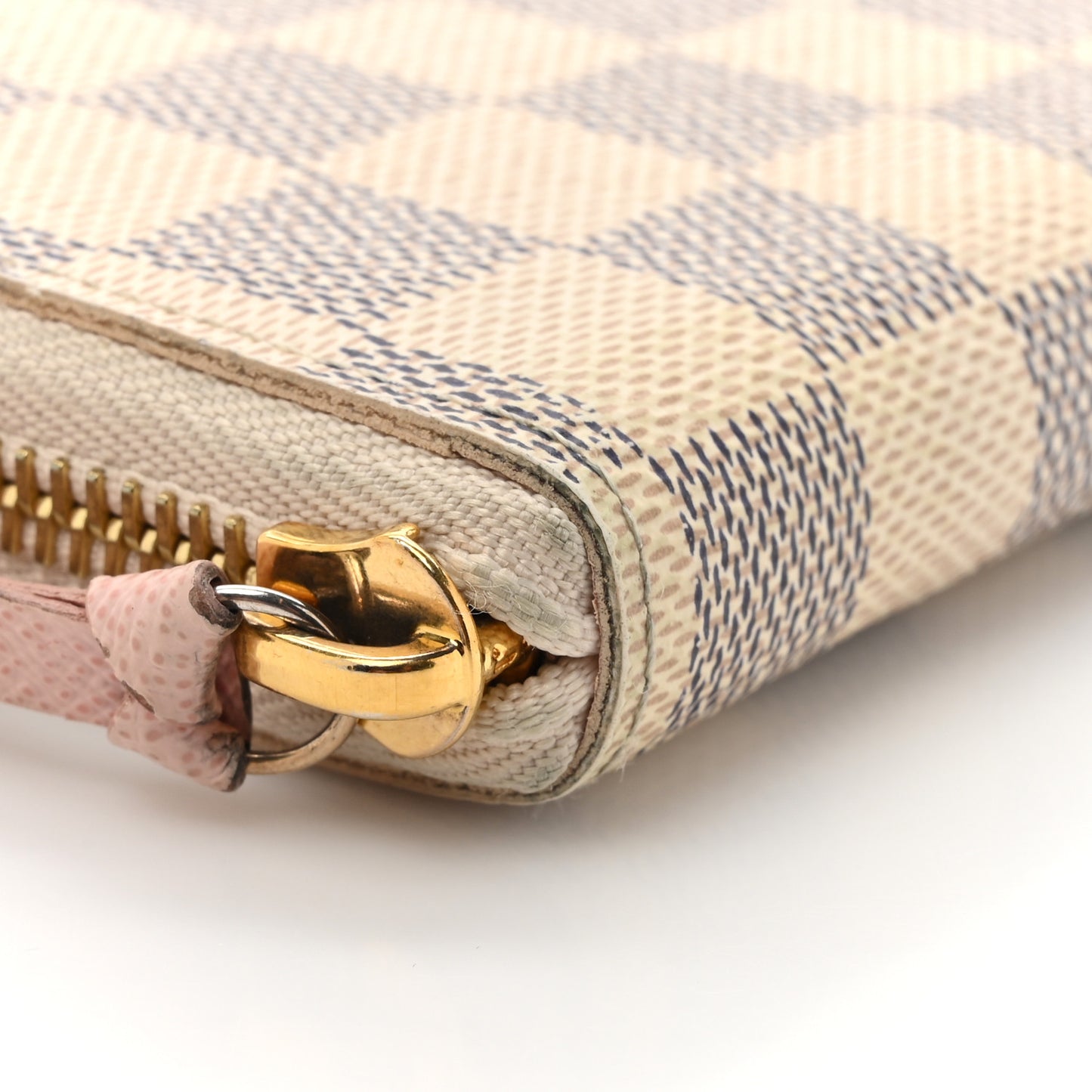 Damier Azur Clemence Wallet Rose Ballerine