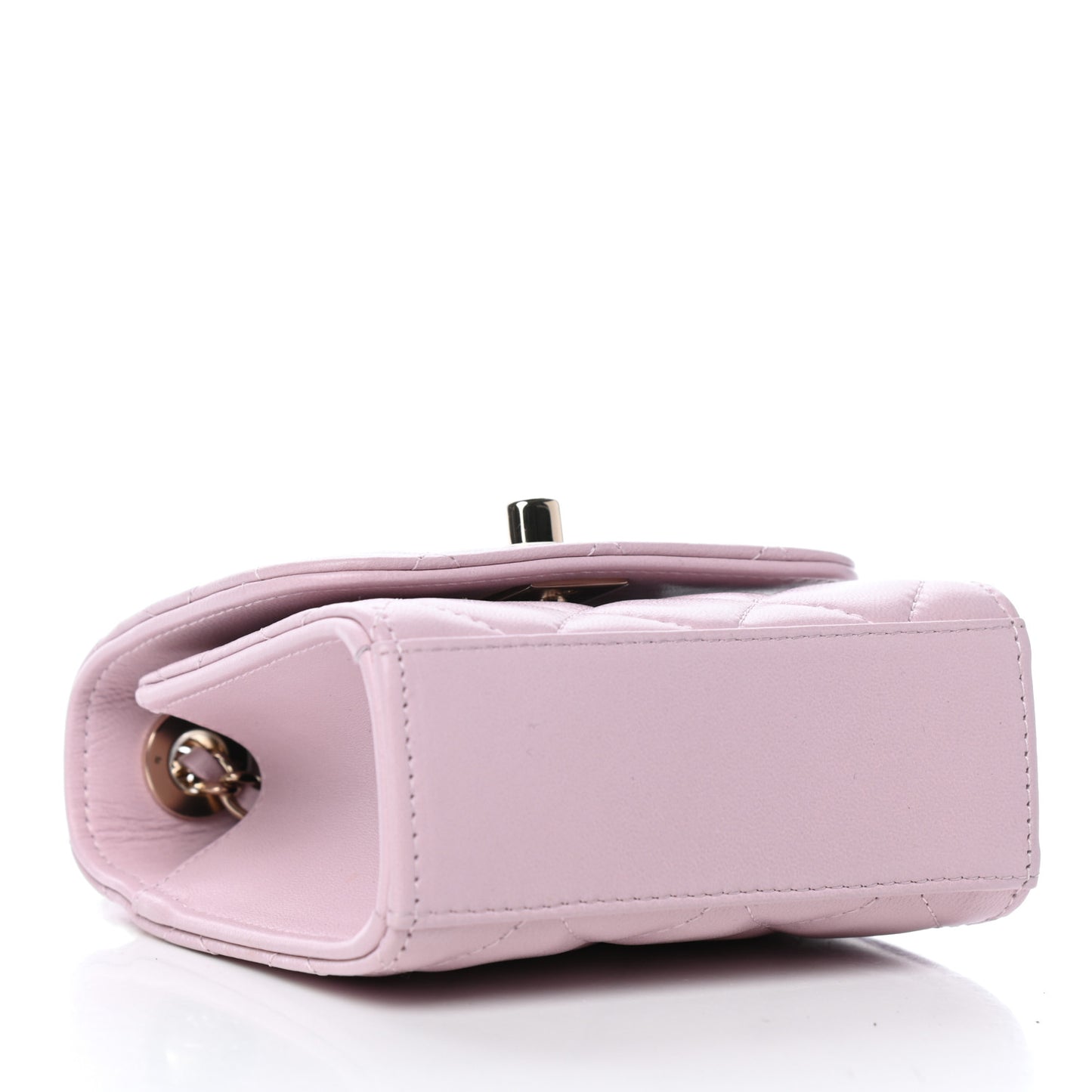Lambskin Quilted Mini Trendy CC Clutch With Chain Light Pink