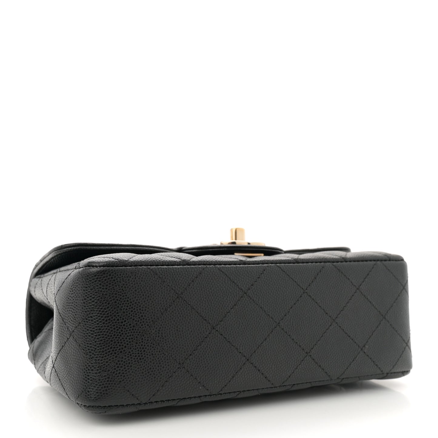 Caviar Quilted Mini Rectangular Flap Black