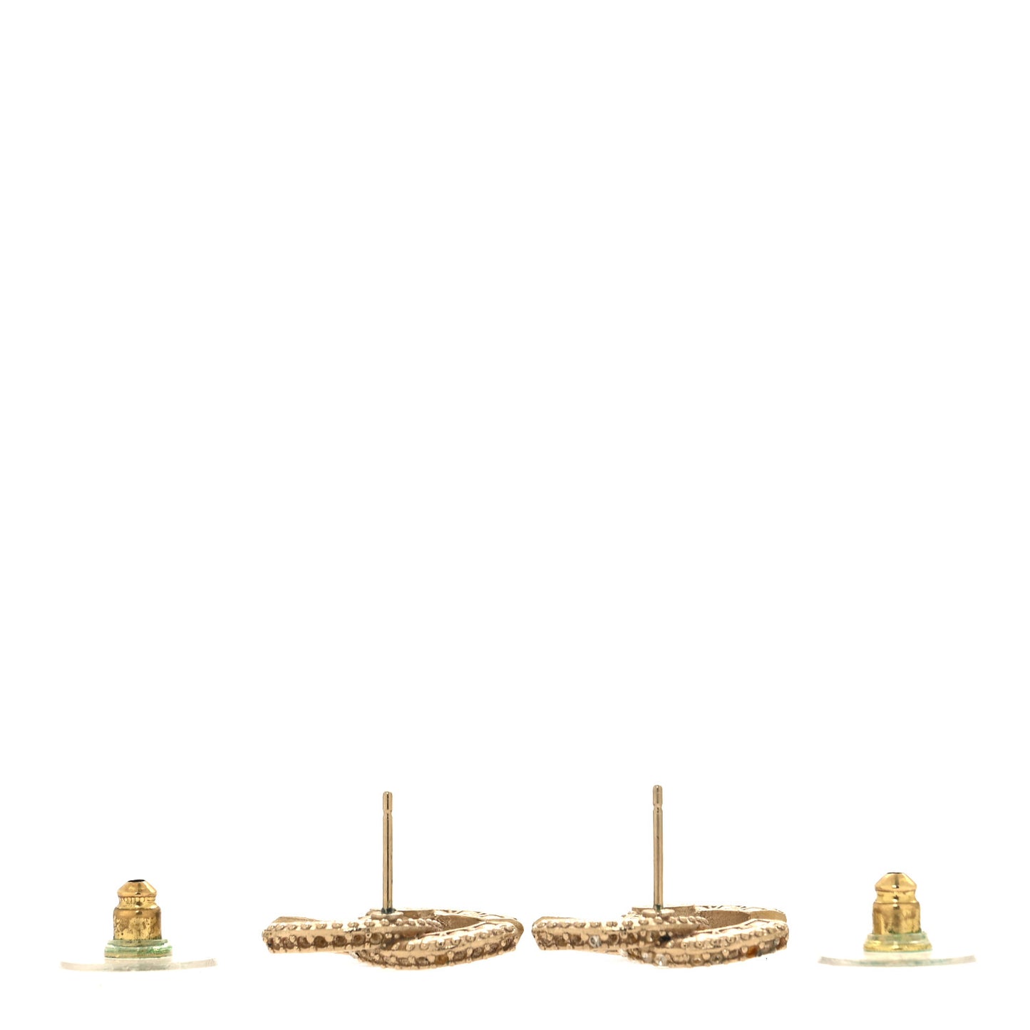 Crystal Timeless CC Earrings Light Gold