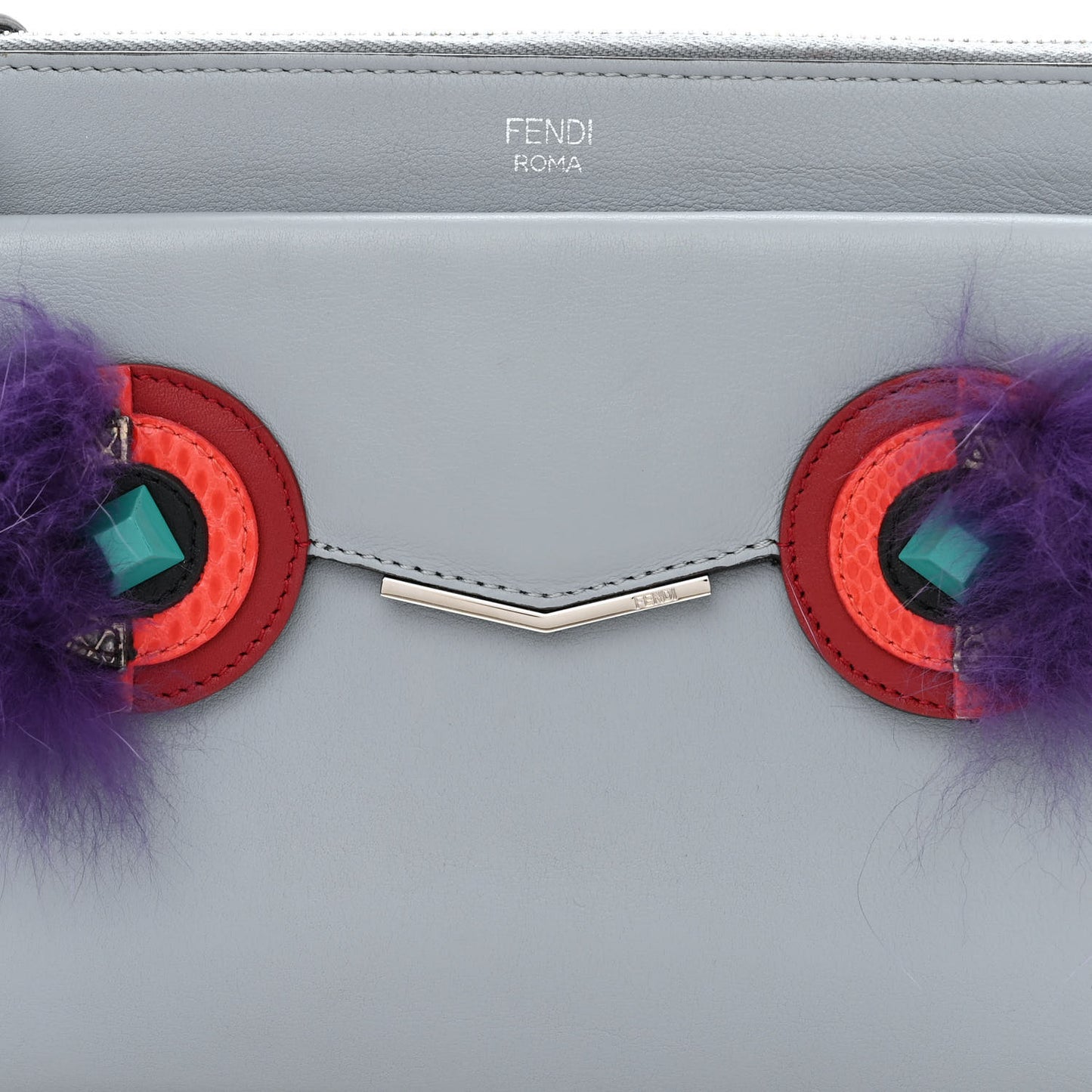 Vitello Dolce Fox Elaphe Ayers Hypnoteyes Min 2Jours Pouch Polvere Viola Multicolor
