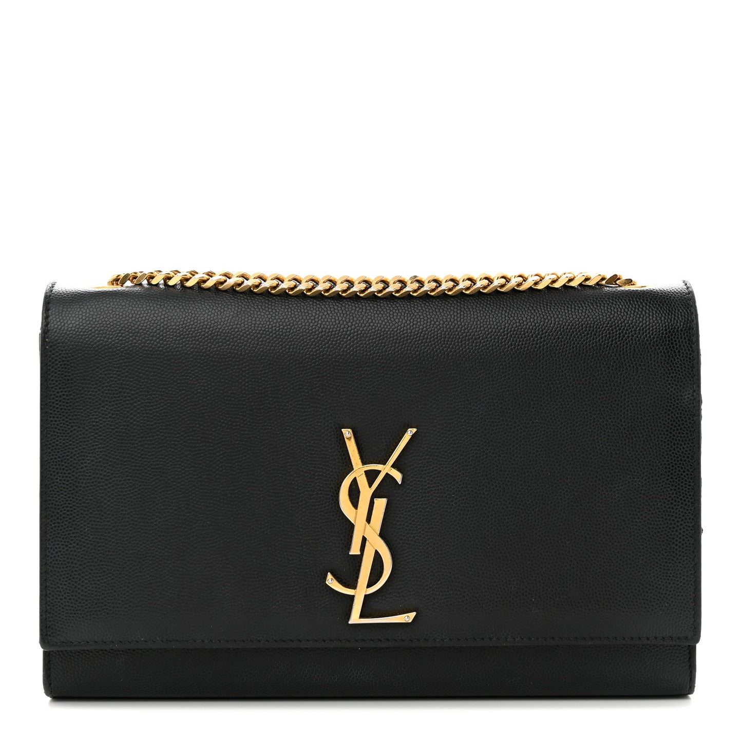 Grain De Poudre Medium Classic Monogram Kate Satchel Black