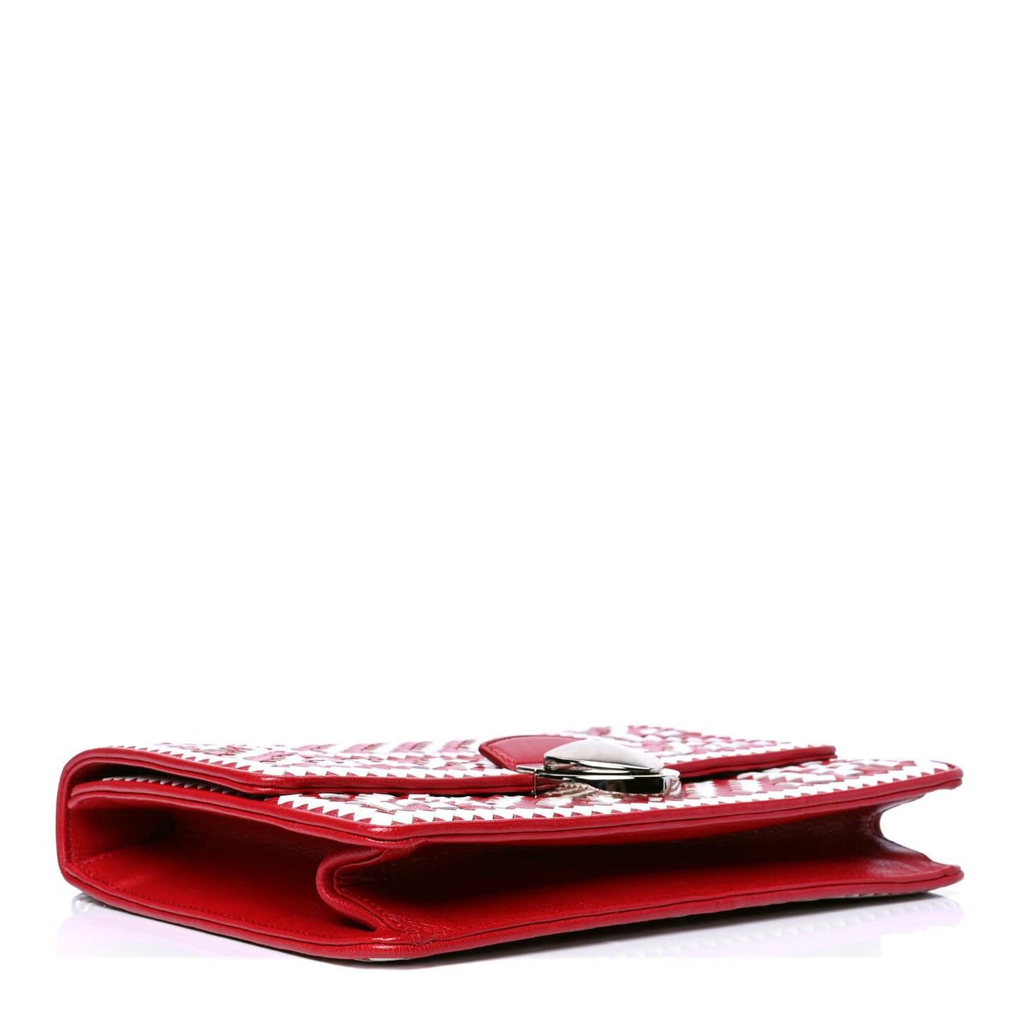 Madras Woven Shoulder Bag Fuoco White