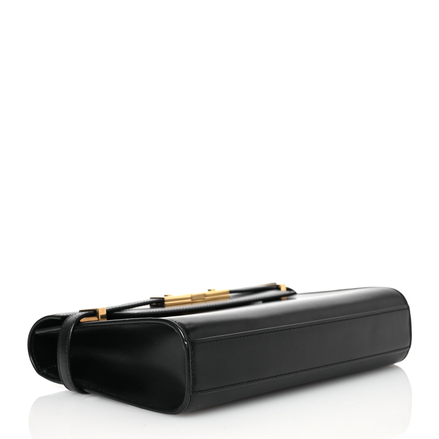 Smooth Calfskin Manhattan Shoulder Bag Black