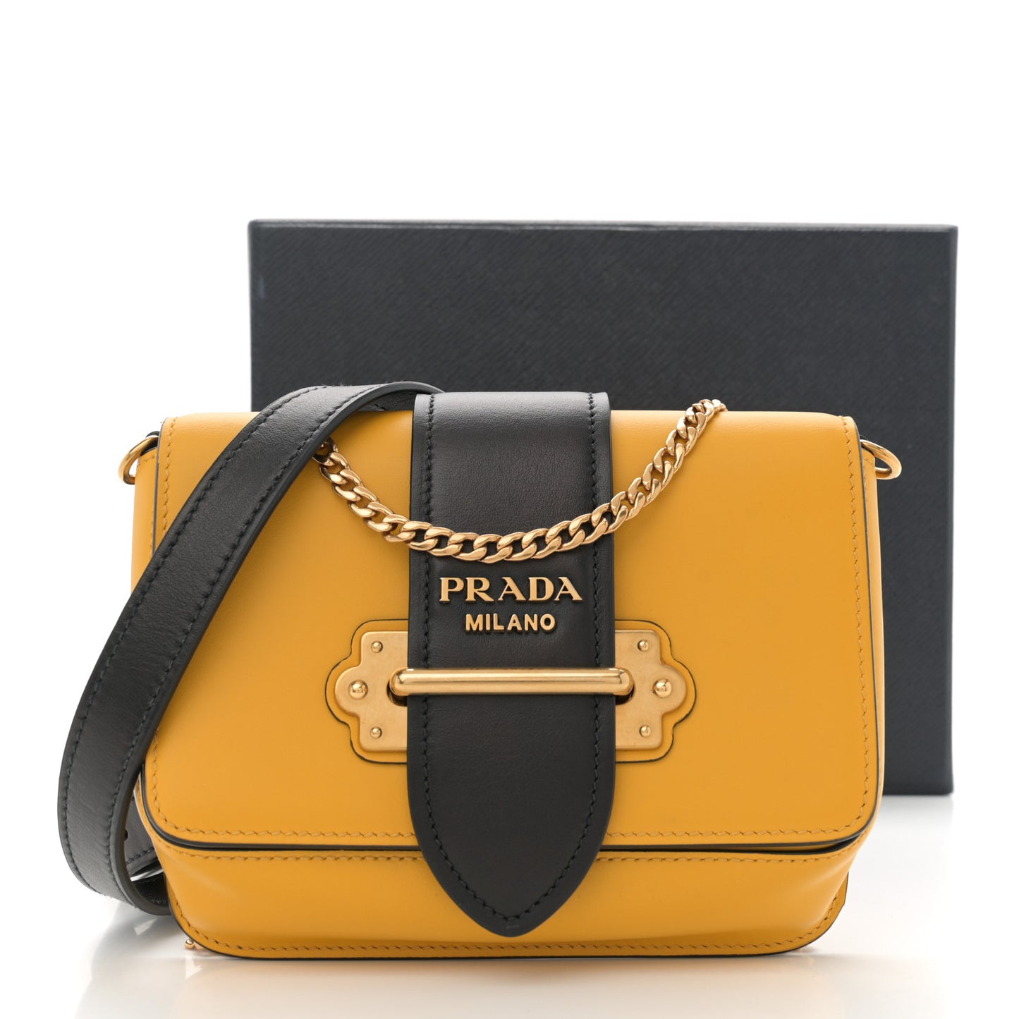 Saffiano City Calf Cahier Belt Bag Soleil Black