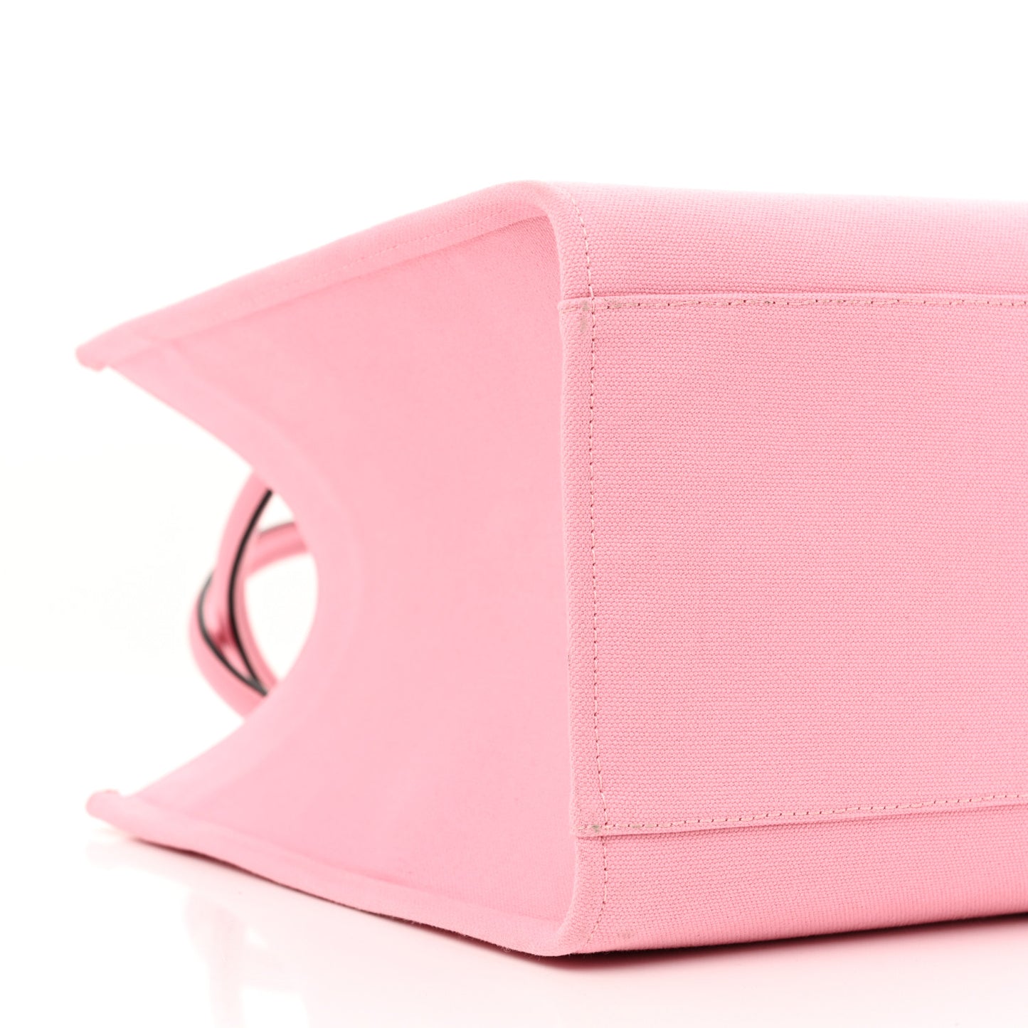 Canvas Suppler Calfskin Cabas GV Signature Tote Pink