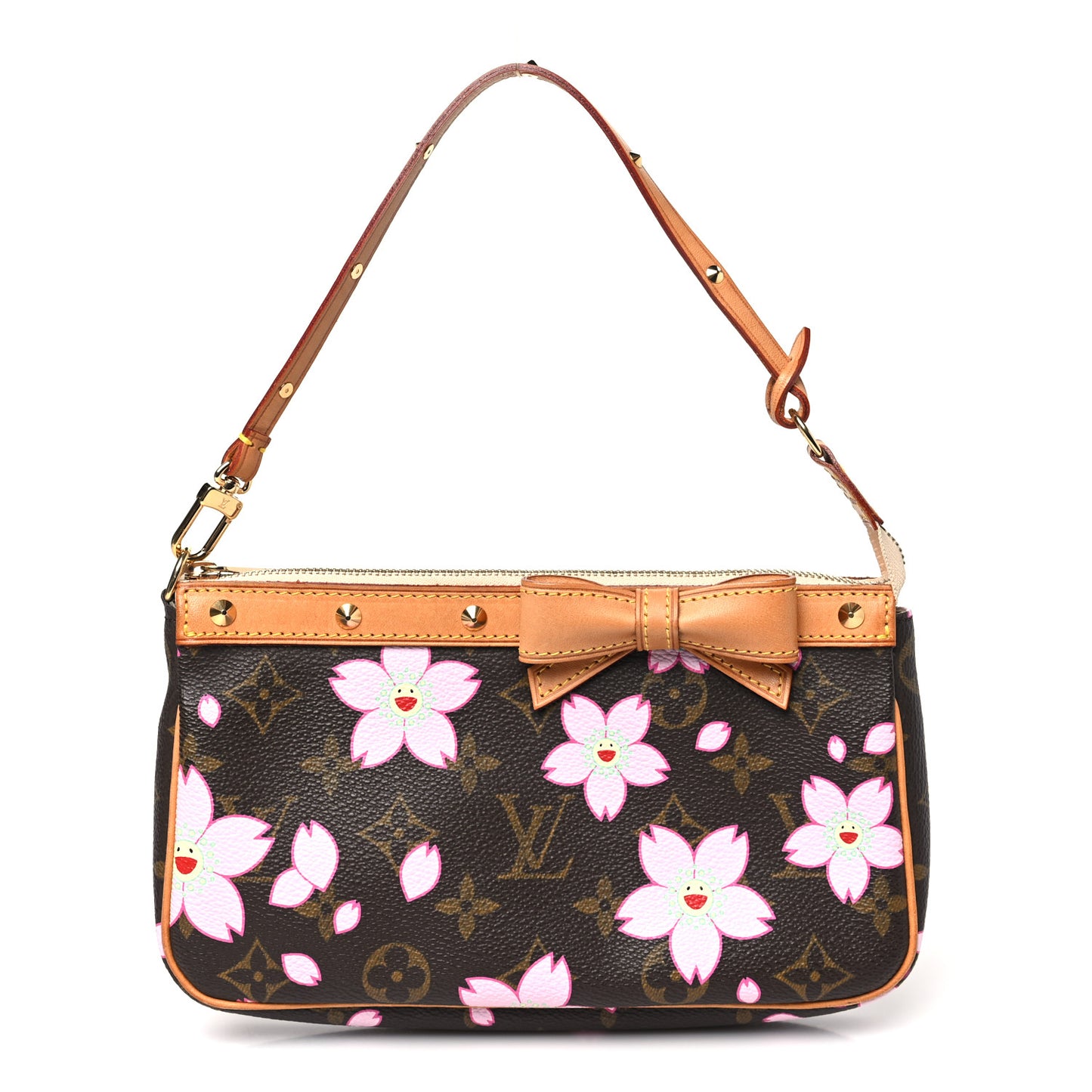 Monogram Cherry Blossom Pochette Accessories Brown