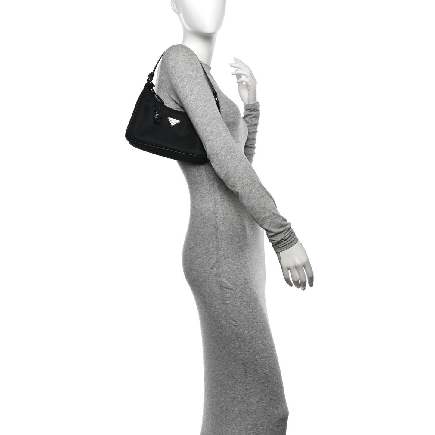 Tessuto Nylon Saffiano Mini Re-Edition 2005 Bag Black