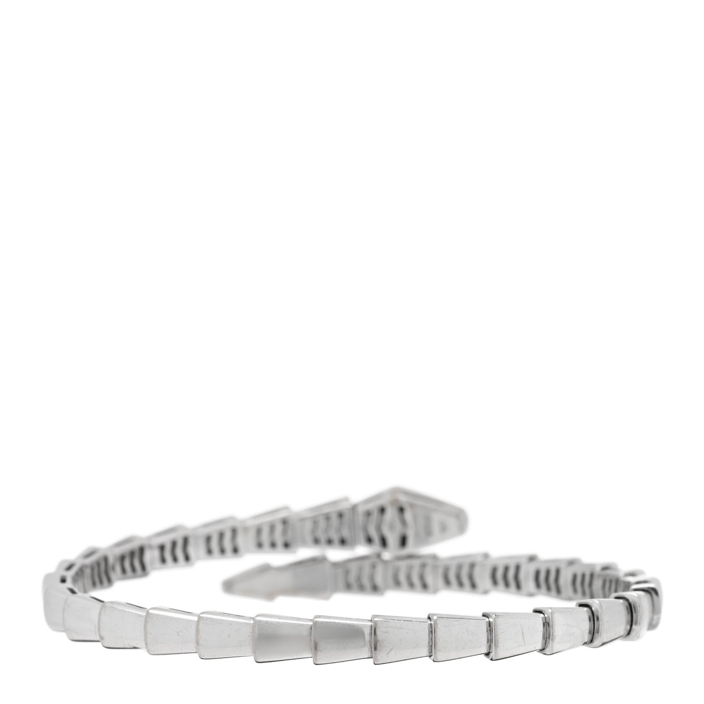 18K White Gold Serpenti Viper Bracelet S