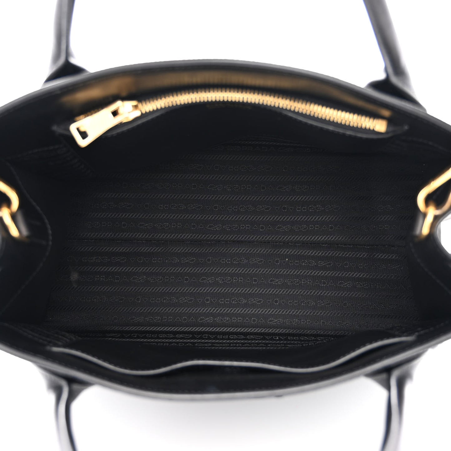 Saffiano Cuir Calfskin Medium Monochrome Top Handle Tote Black