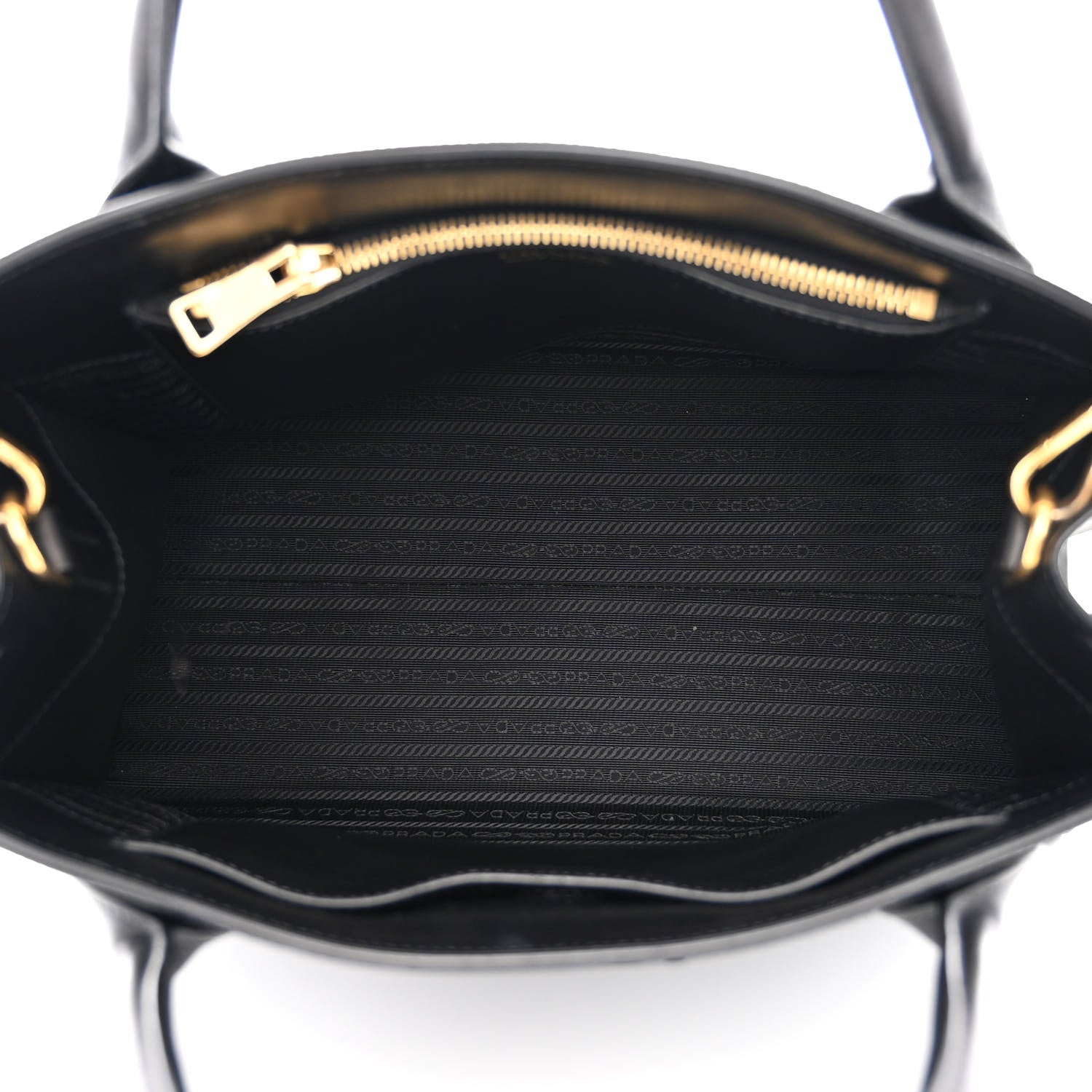 Prada Saffiano Cuir Calfskin Medium Monochrome Top Handle Tote Black 5 of 12