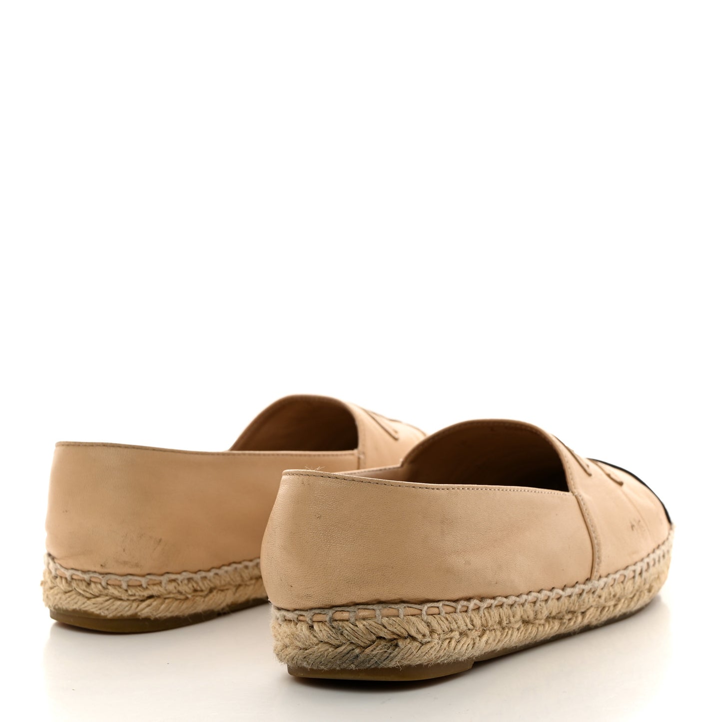 Lambskin CC Espadrilles 41 Beige Black