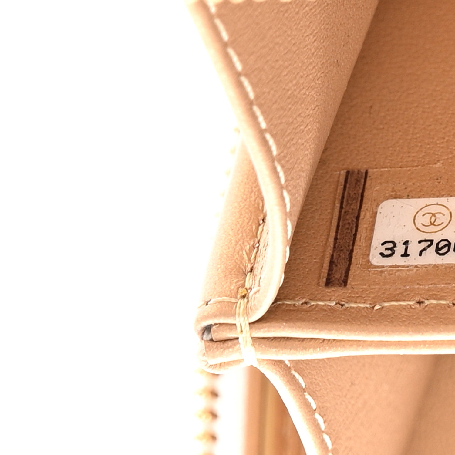 Chanel Lambskin Metal Quilted Mini Vanity Case With Chain White Gold 9 of 13