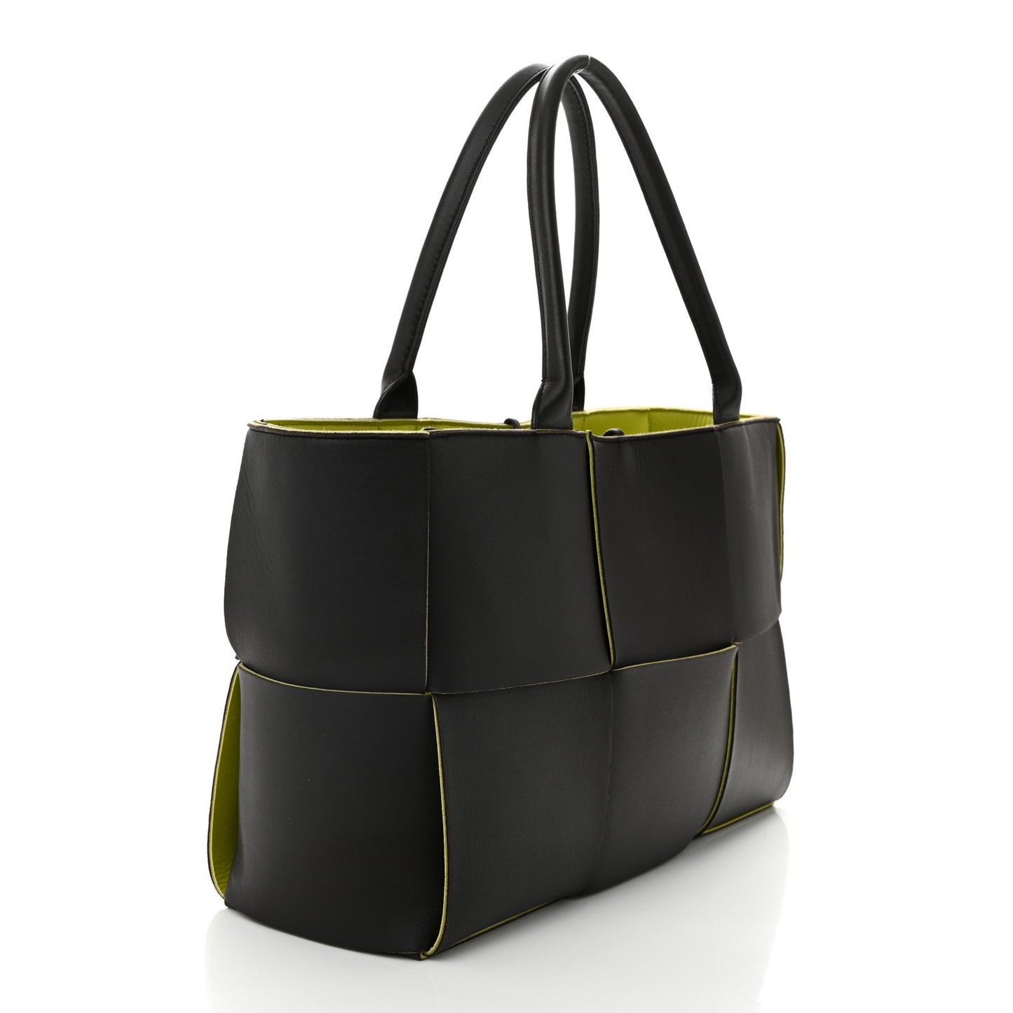 Nappa Maxi Intrecciato Medium Arco Tote Fondant Kiwi
