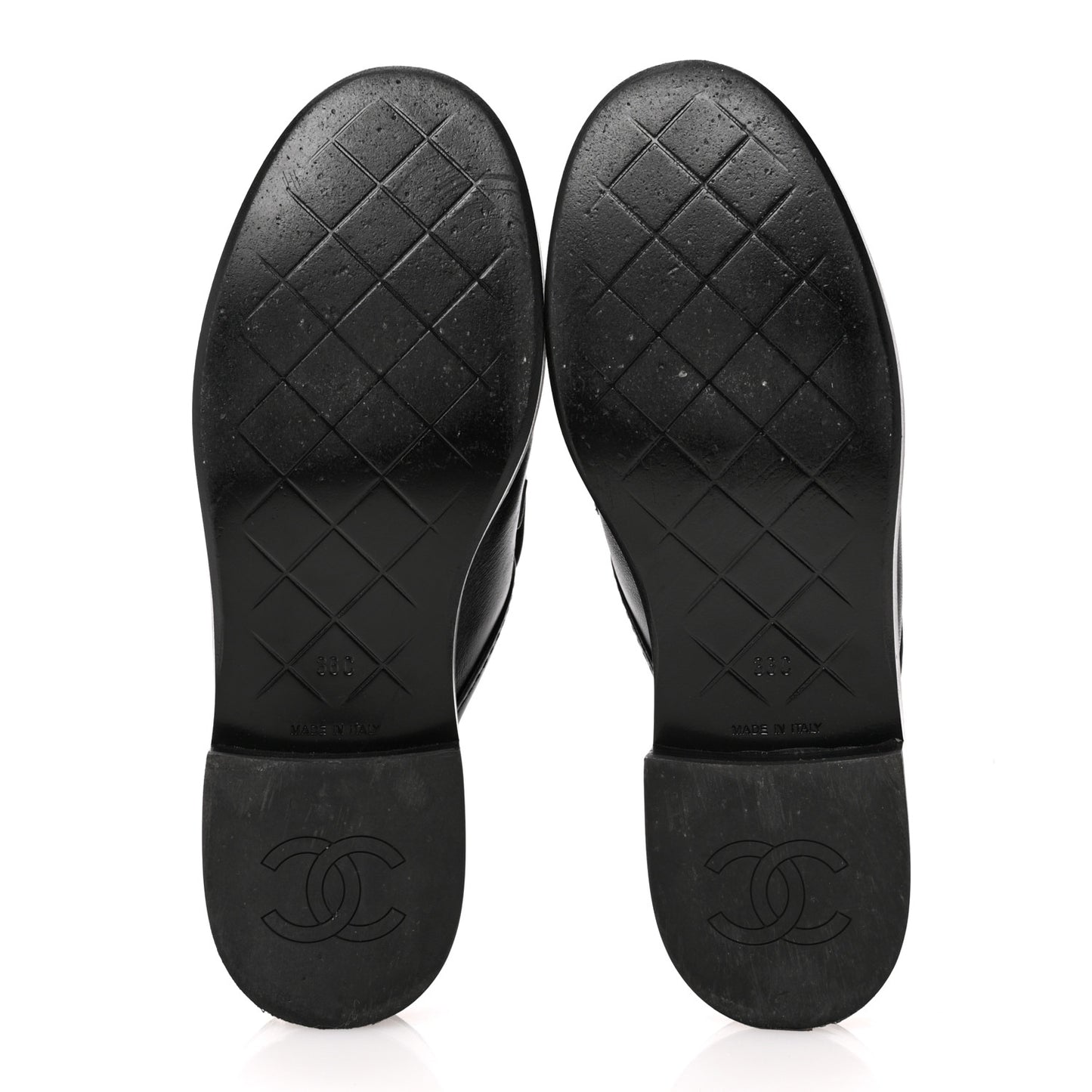 Lambskin Quilted CC Turnlock Mules 36 Black