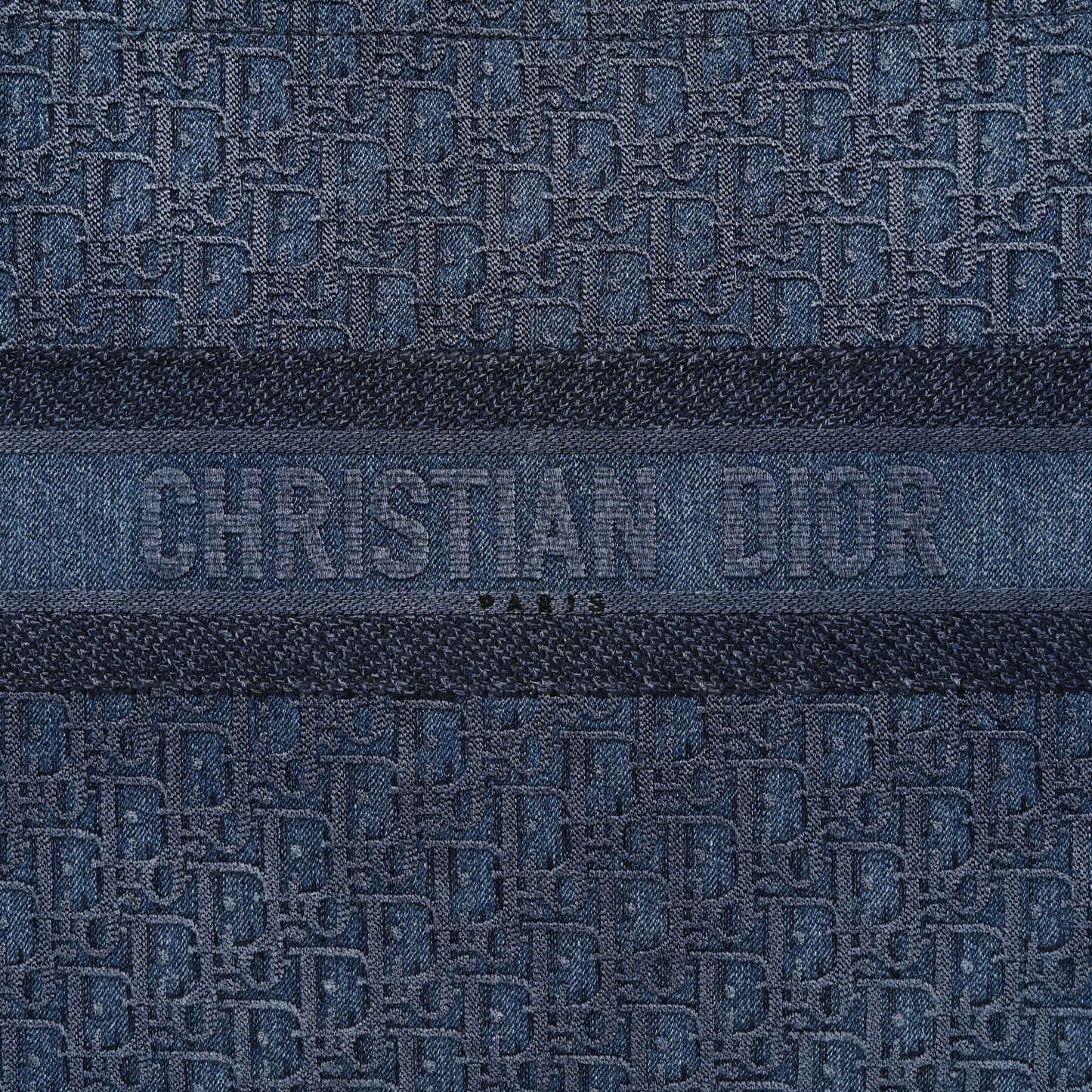 Oblique Denim Book Tote Denim Blue