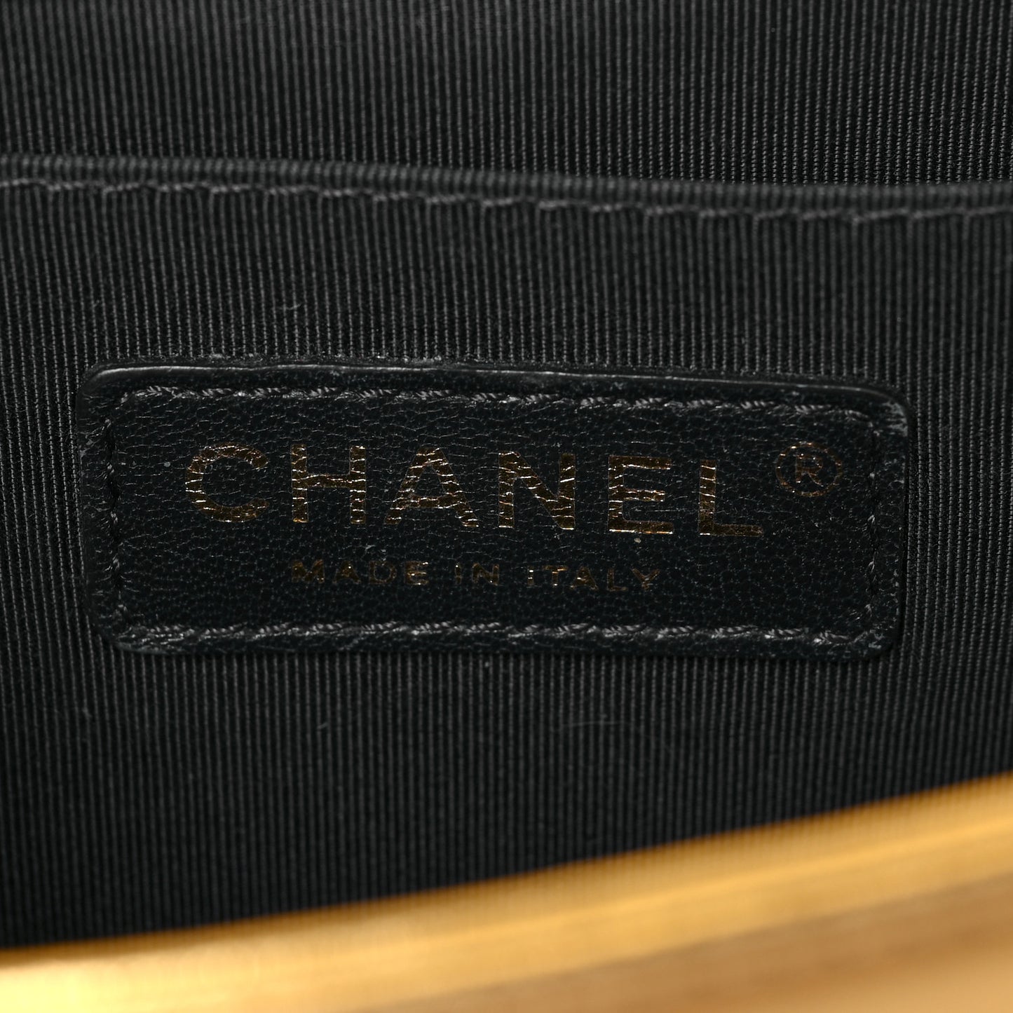Metallic Lambskin Embossed Medium Cube Boy Flap Gold