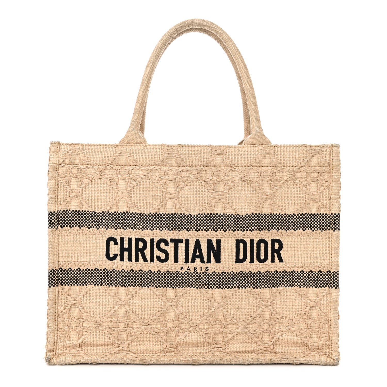 Christian Dior Raffia Cannage Medium Book Tote Natural 1 of 13