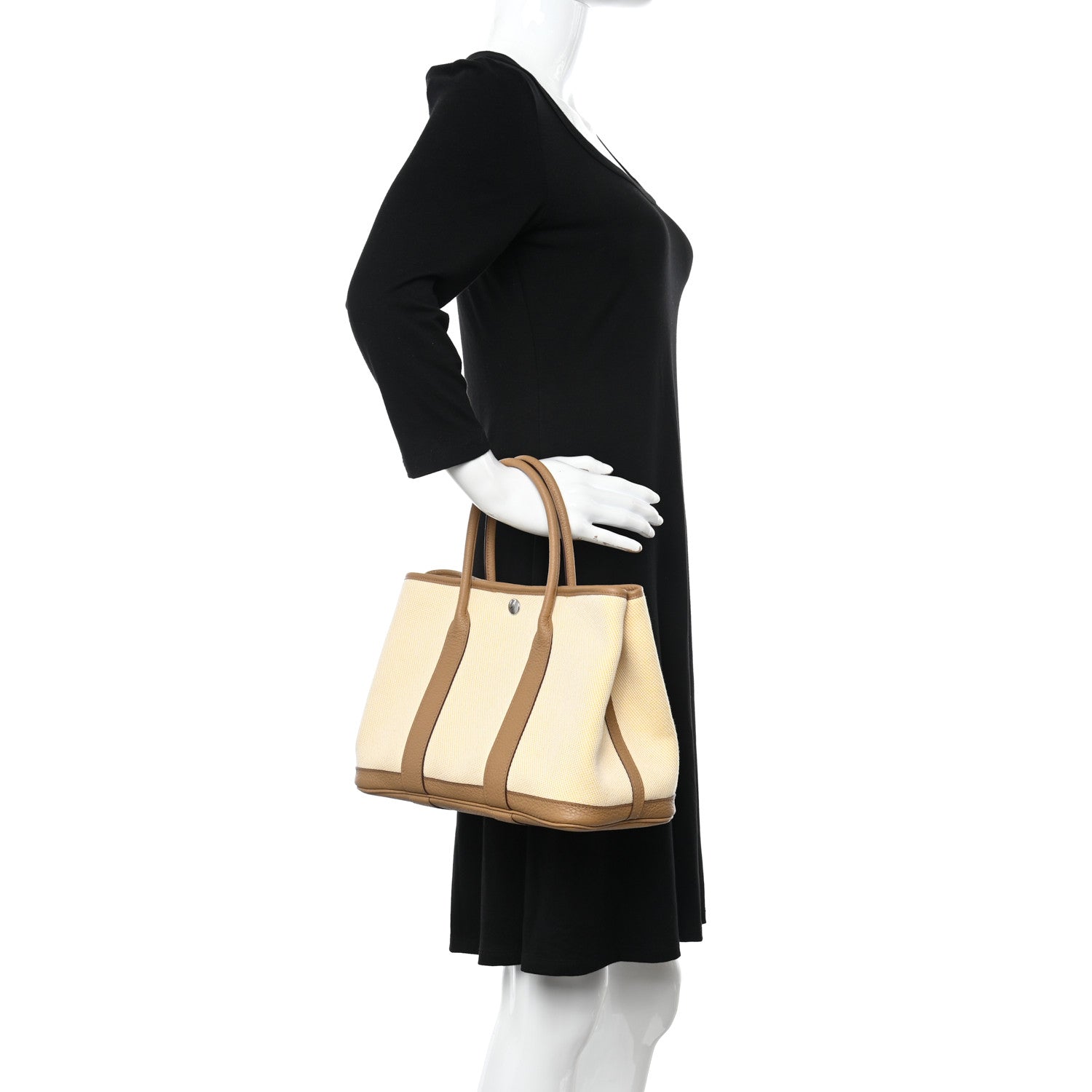 Hermes Twill H Negonda Garden Party 30 TPM Ecru Jaune De Naples Biscuit 2 of 11