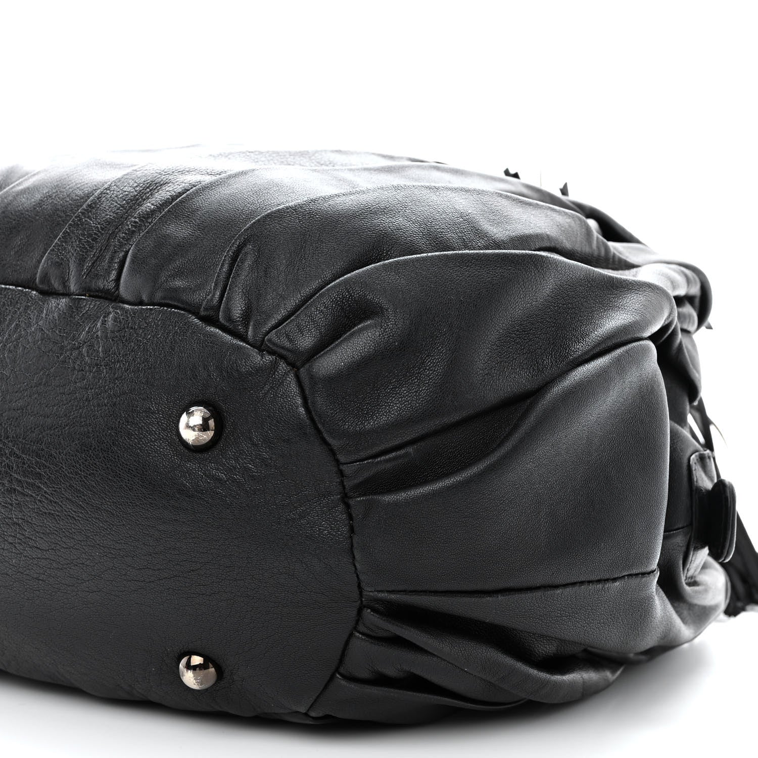 Christian Louboutin Lambskin Plated Fringed Tinzita Shoulder Bag Black 11 of 15