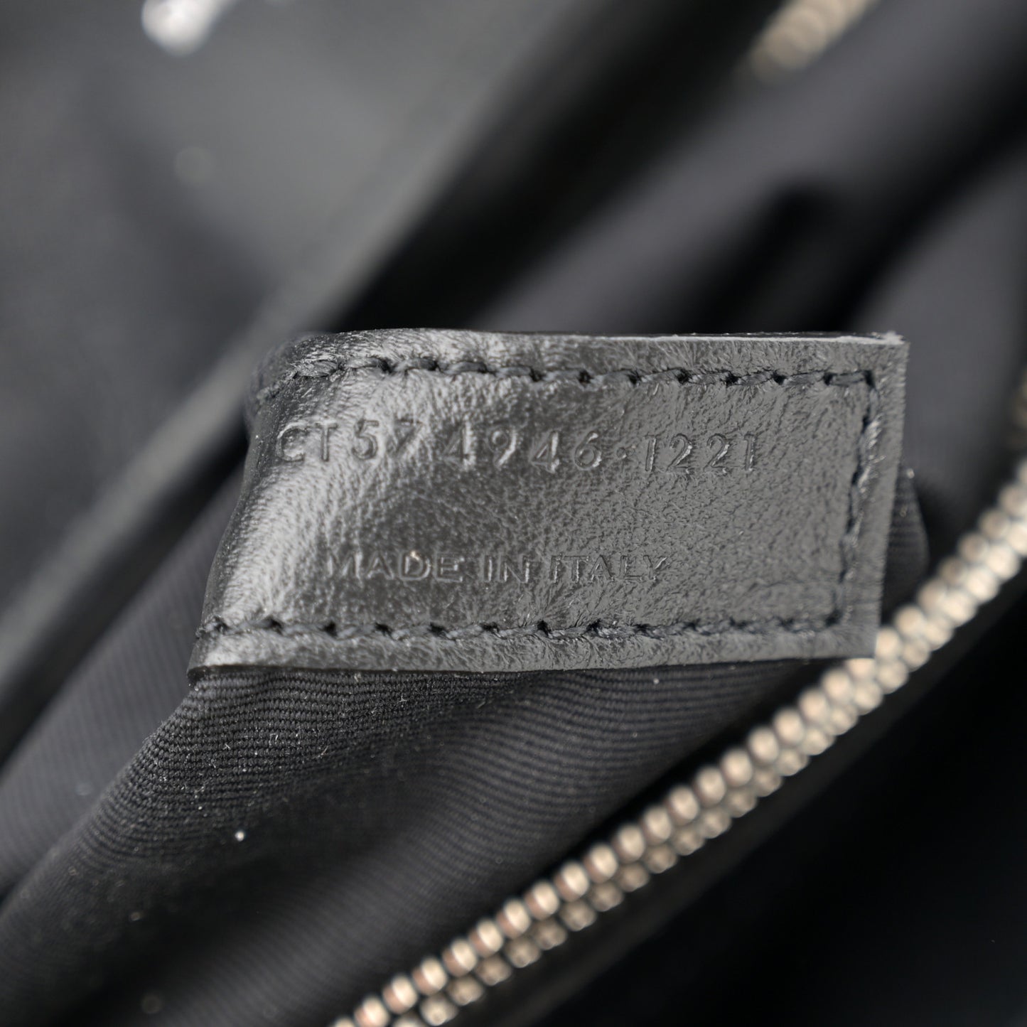 Calfskin Y Quilted Monogram Medium Loulou Chain Satchel Black