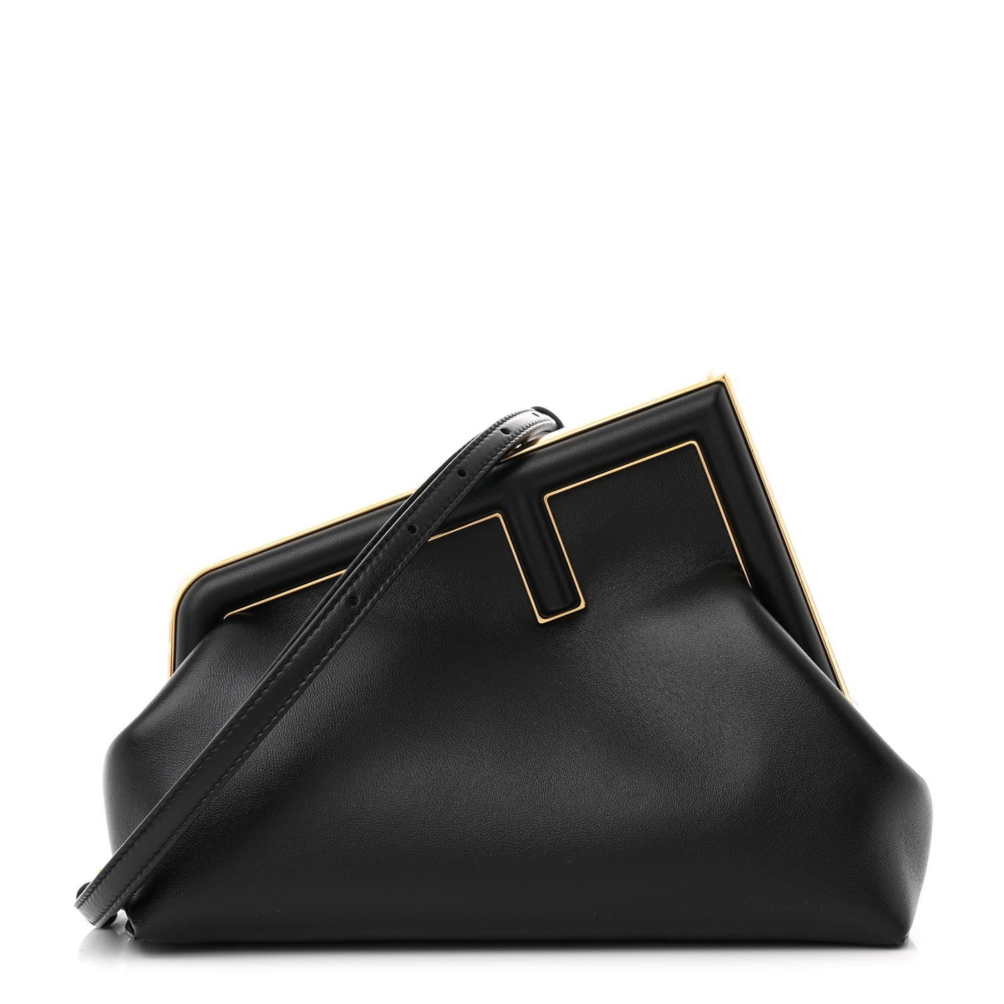 Shiny Nappa Small Fendi First Black