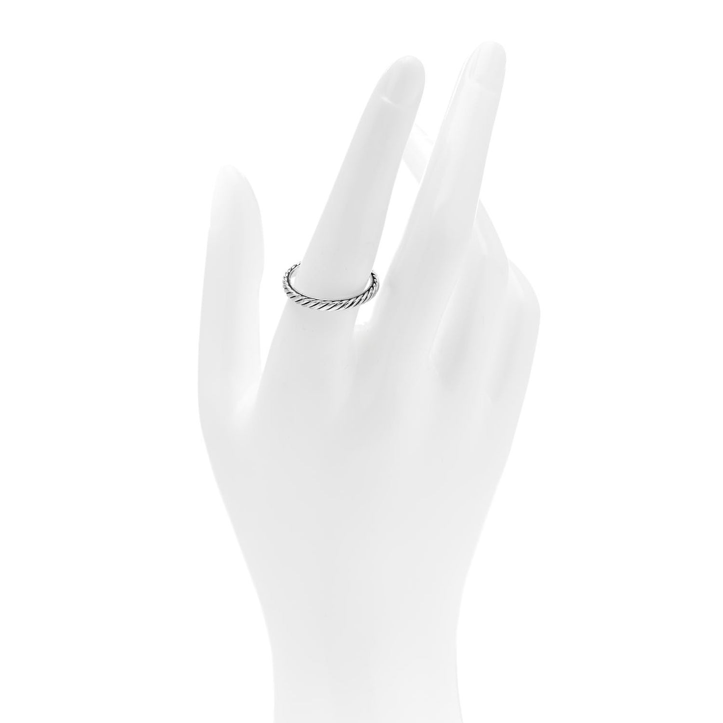 Sterling Silver 2.5mm Stackable Cable Ring 57 8