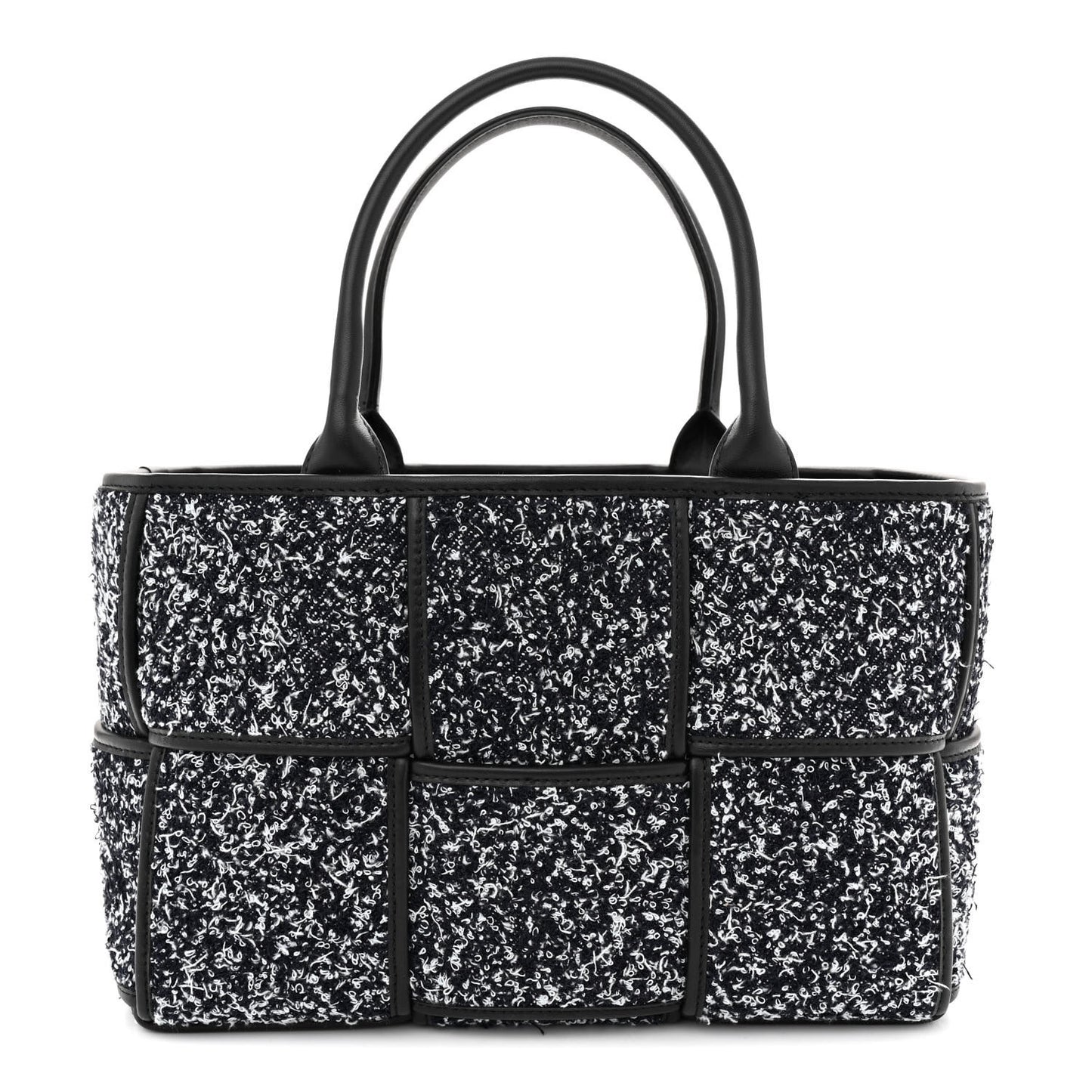 Denim Boucle Maxi Intrecciato Small Arco Tote Midnight Blue