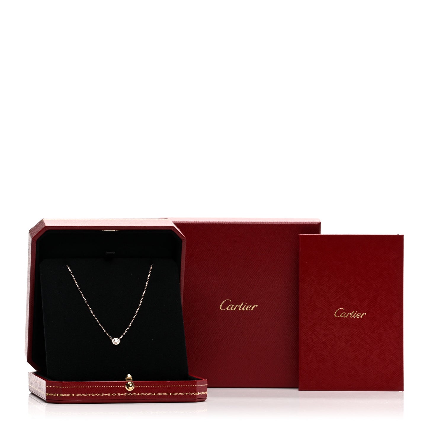 18K Pink Gold Diamond LM D'Amour Pendant Necklace