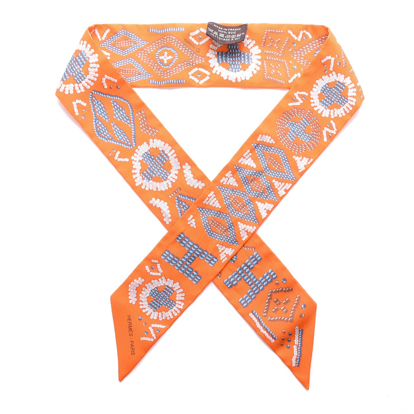 Silk Kelly En Perles Twilly Orange Bleu Gris Perle