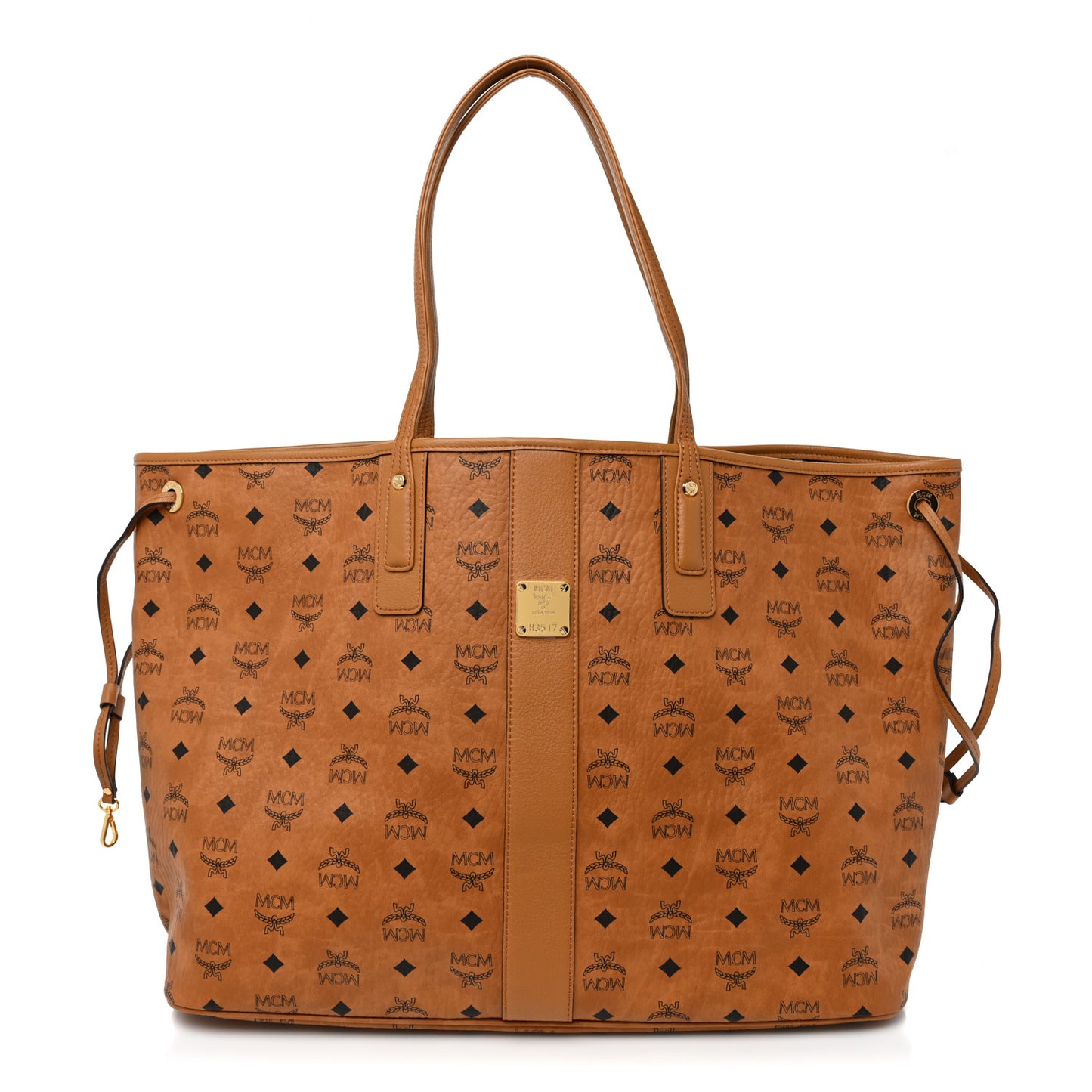 Visetos Large Liz Reversible Shopper Tote Cognac