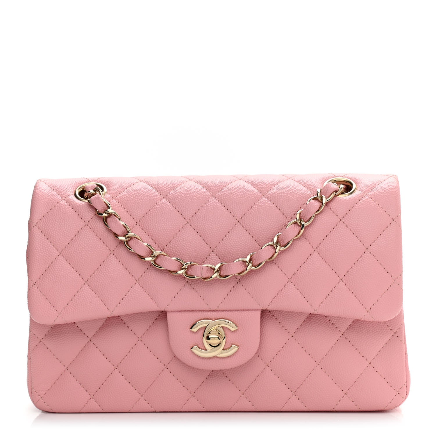 Chanel Caviar Quilted Small Double Flap Pink 1 of 10
