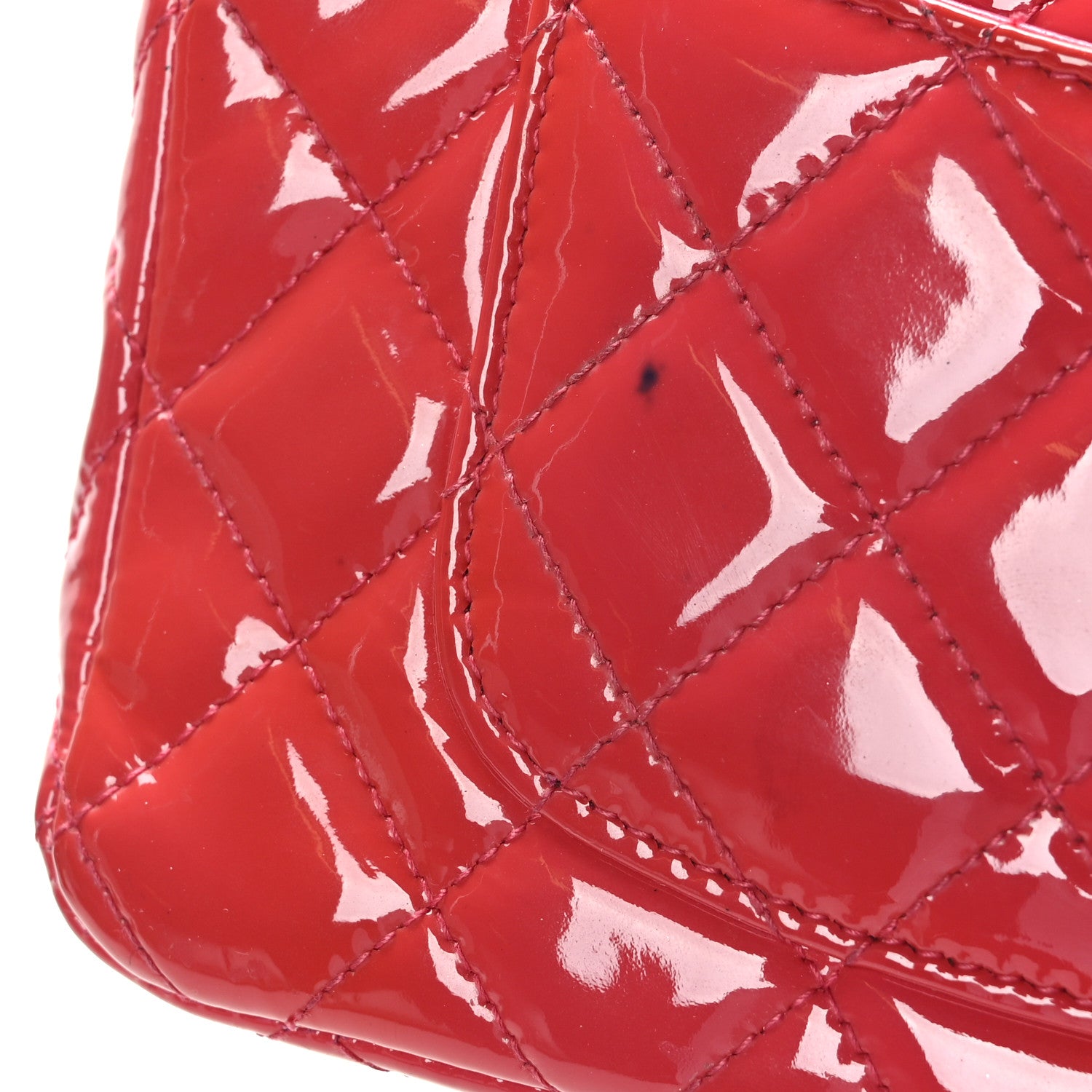 Chanel Patent Calfskin Quilted Mini Rectangular Flap Pink 11 of 11